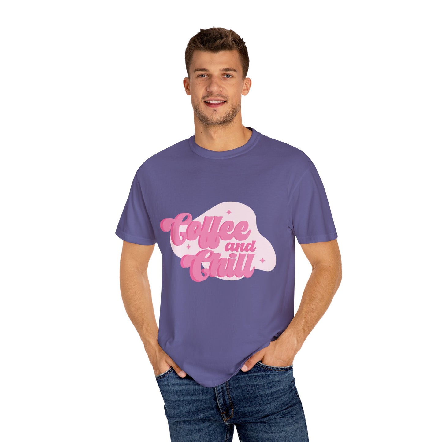 Coffee And Chill Comfort Colors Shirt, Unisex Garment-Dyed T-shirt, Gift For Coffee Lovers.