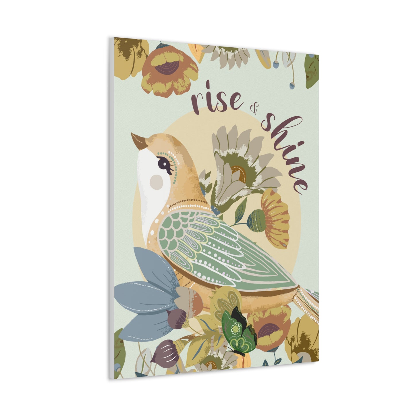 Bird Art,Flowers Wall Art Canvas Gallery Wrap 30x40 Motivational Quote Art,Housewarming Gift For Hostess