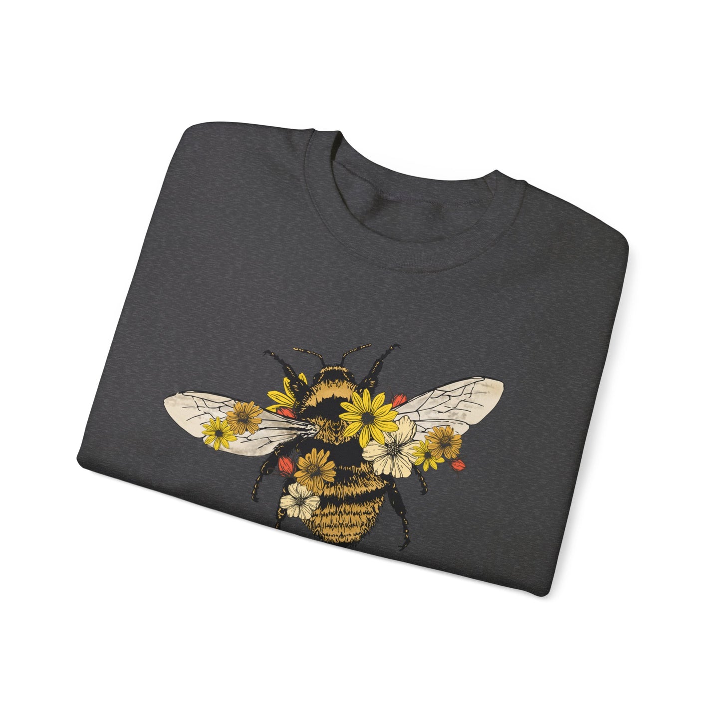 Be Happy Sweatshirt Bee Graphic Pullover Sweater | Motivational Gifts For Teachers | Floral