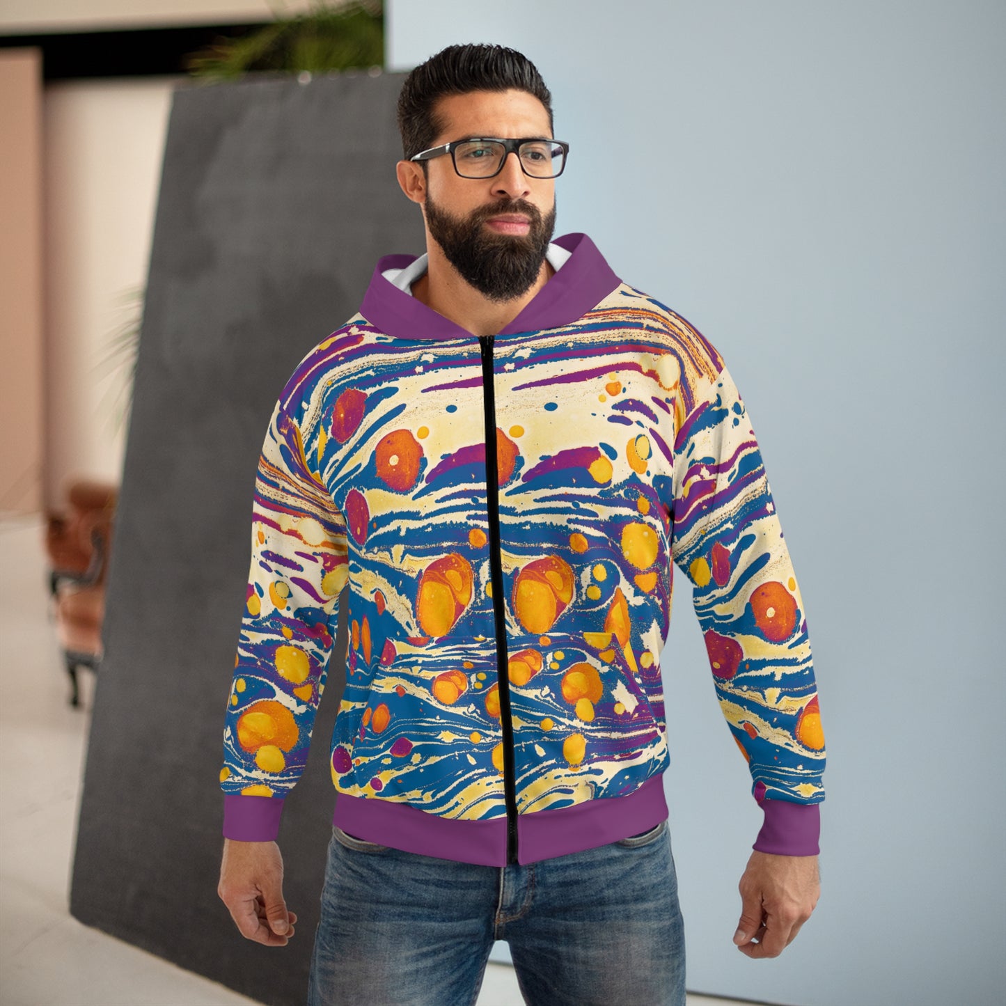 Copy of Soccer Hoodie,Football Hoodie,Unisex Zip Hoodie AOP, Goalie All Over Print Hooded Sweatshirt,Aesthetic Pullover Zipped Jacket With H