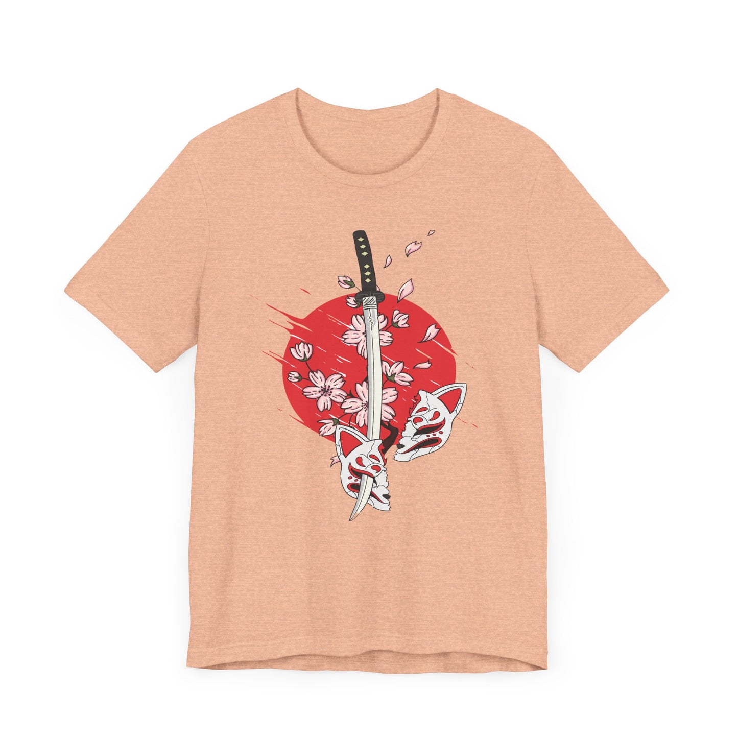 Japanese T-Shirt, Japan Art Unisex Graphic Tee, Samurai Sakura