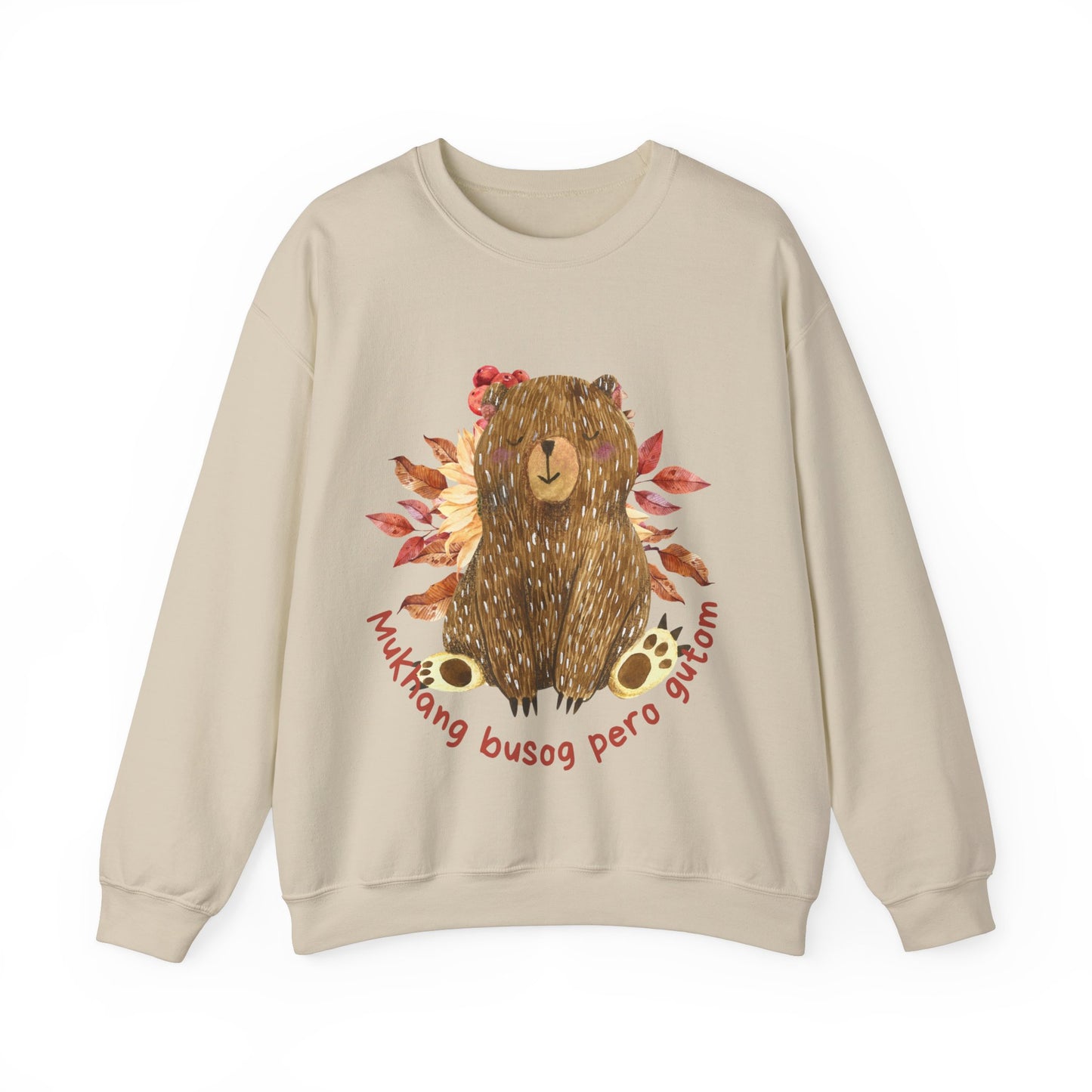 Filipino Sweatshirt Pinoy Pullover Sweater | Philippine Gifts For Bear Lovers | Tagalog - Mukhang Busog Pero Gutom
