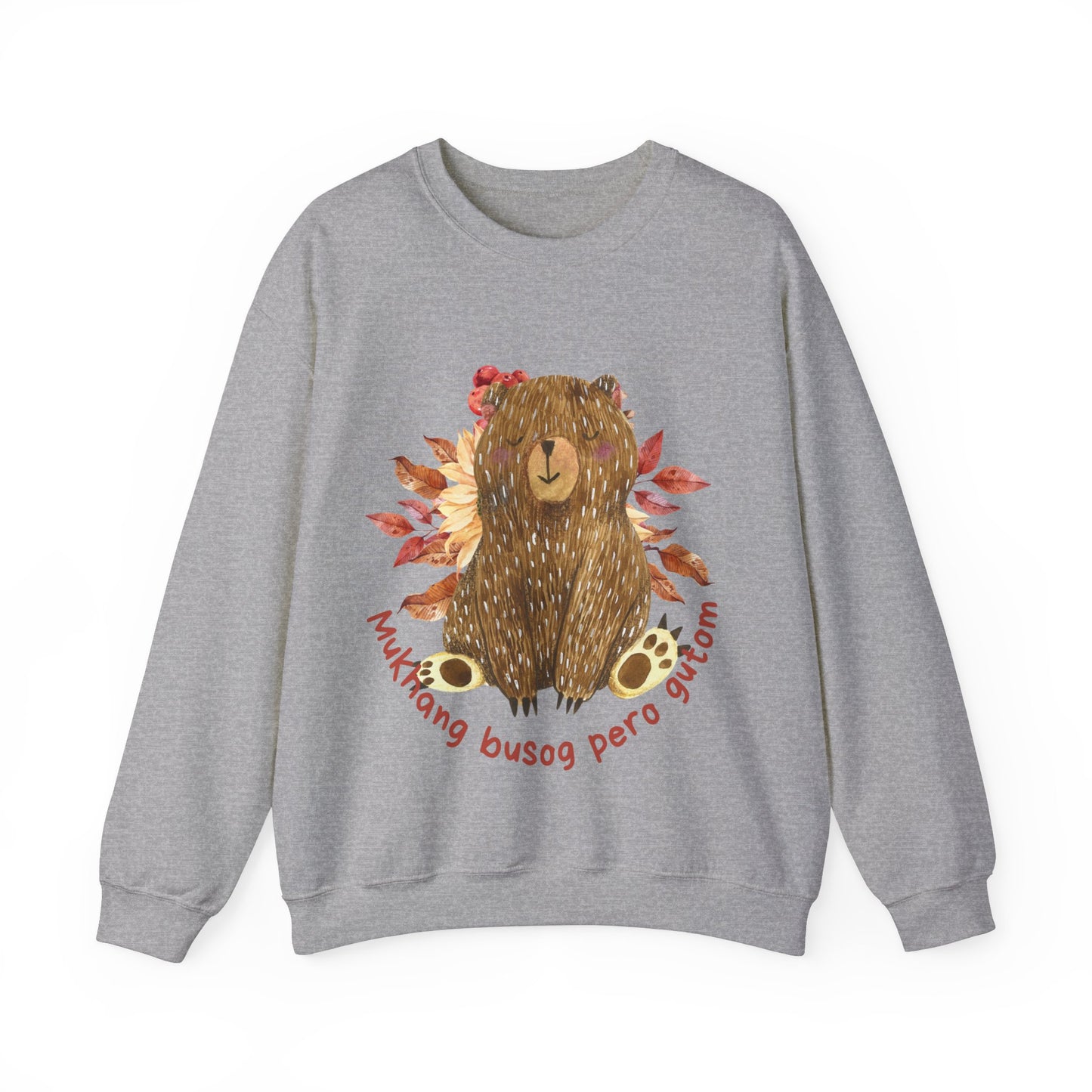 Filipino Sweatshirt Pinoy Pullover Sweater | Philippine Gifts For Bear Lovers | Tagalog - Mukhang Busog Pero Gutom