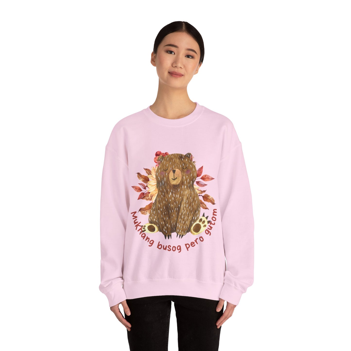 Filipino Sweatshirt Pinoy Pullover Sweater | Philippine Gifts For Bear Lovers | Tagalog - Mukhang Busog Pero Gutom