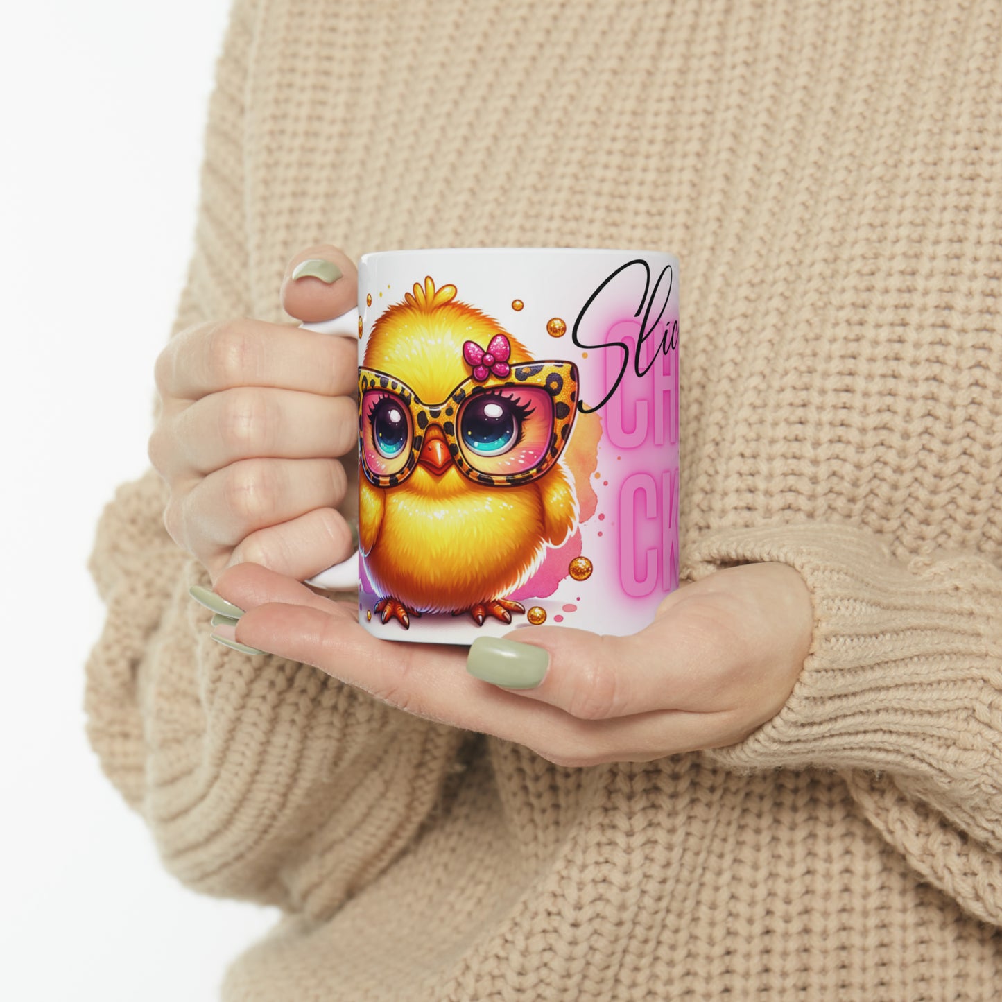 Slick Chick Coffee Mug, Customized Ceramic Mug 11oz, Chicken Gifts For Coffee Lovers, Cute Gift For Mom