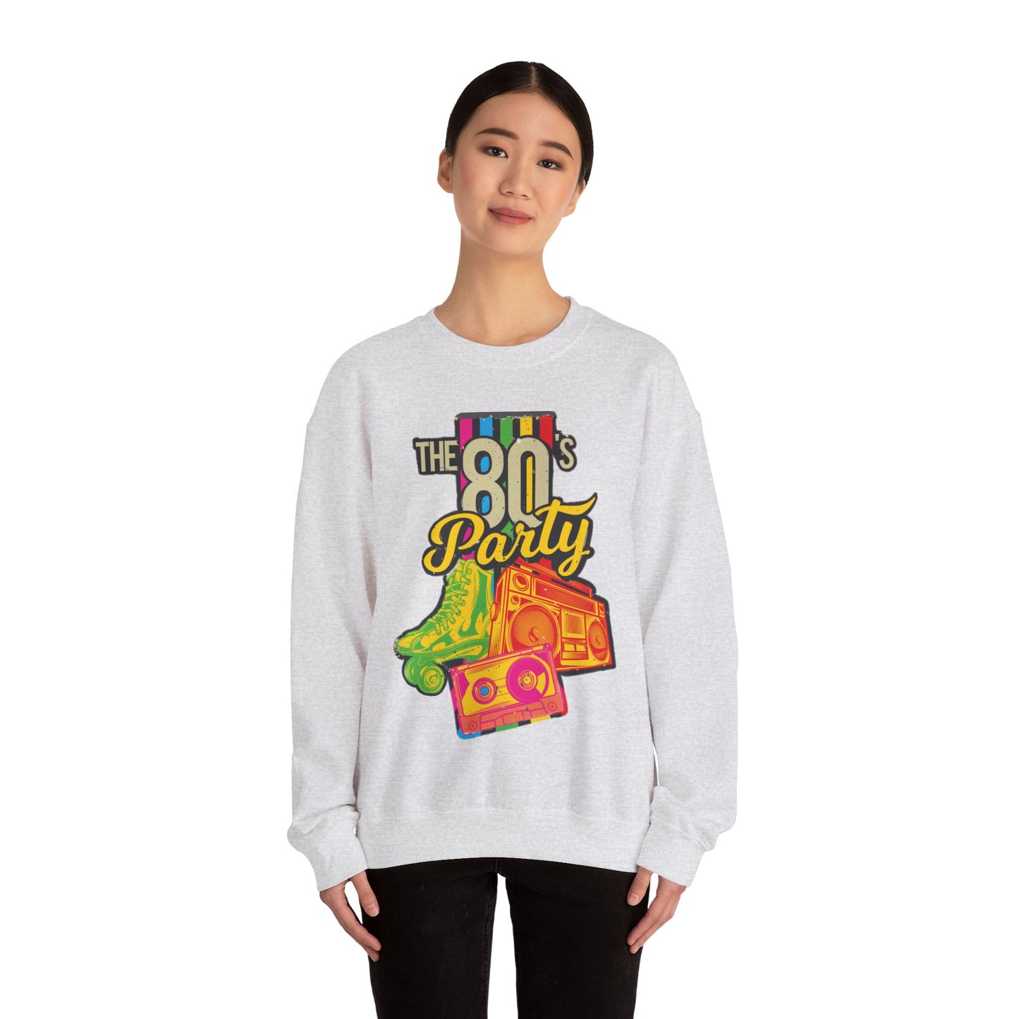 80s Sweatshirt Roller Blades Graphic Pullover Sweater Retro Gifts For Brothers Party Outfit