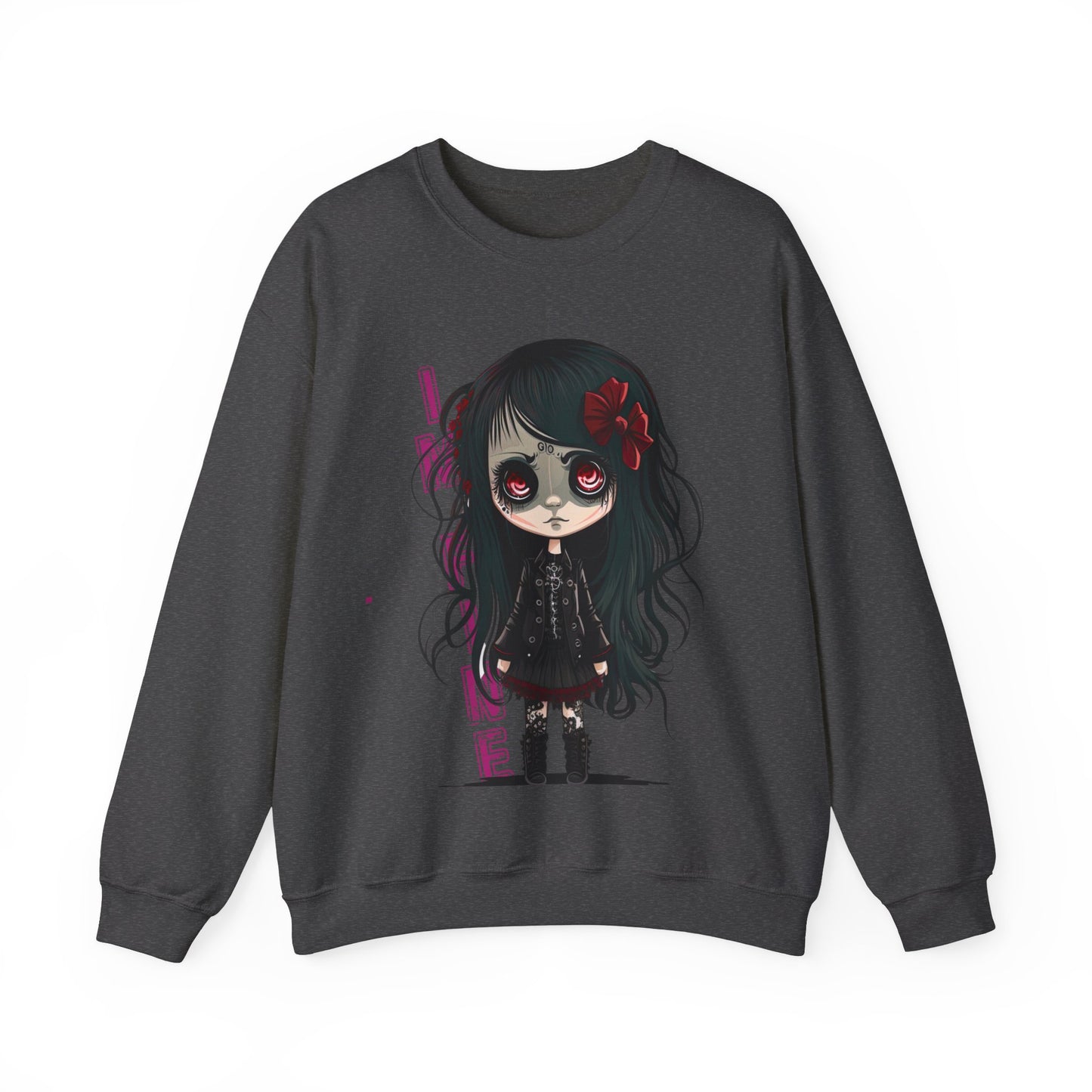 Goth Sweatshirt Emo Graphic Pullover Sweater | Cute Gifts For Teens Halloween Outfit | Im Fine
