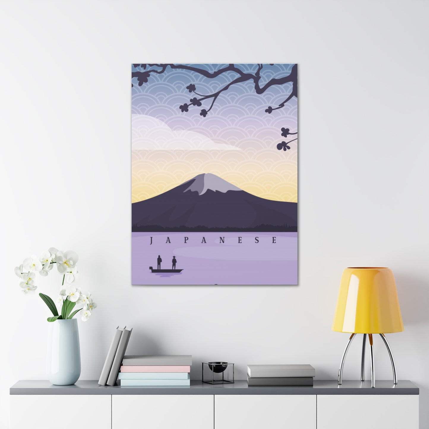 Vintage Art,Japanese Wall Art Canvas Gallery Wrap 30x40 Mt. Fiji Painting, Housewarming Gift For Mom