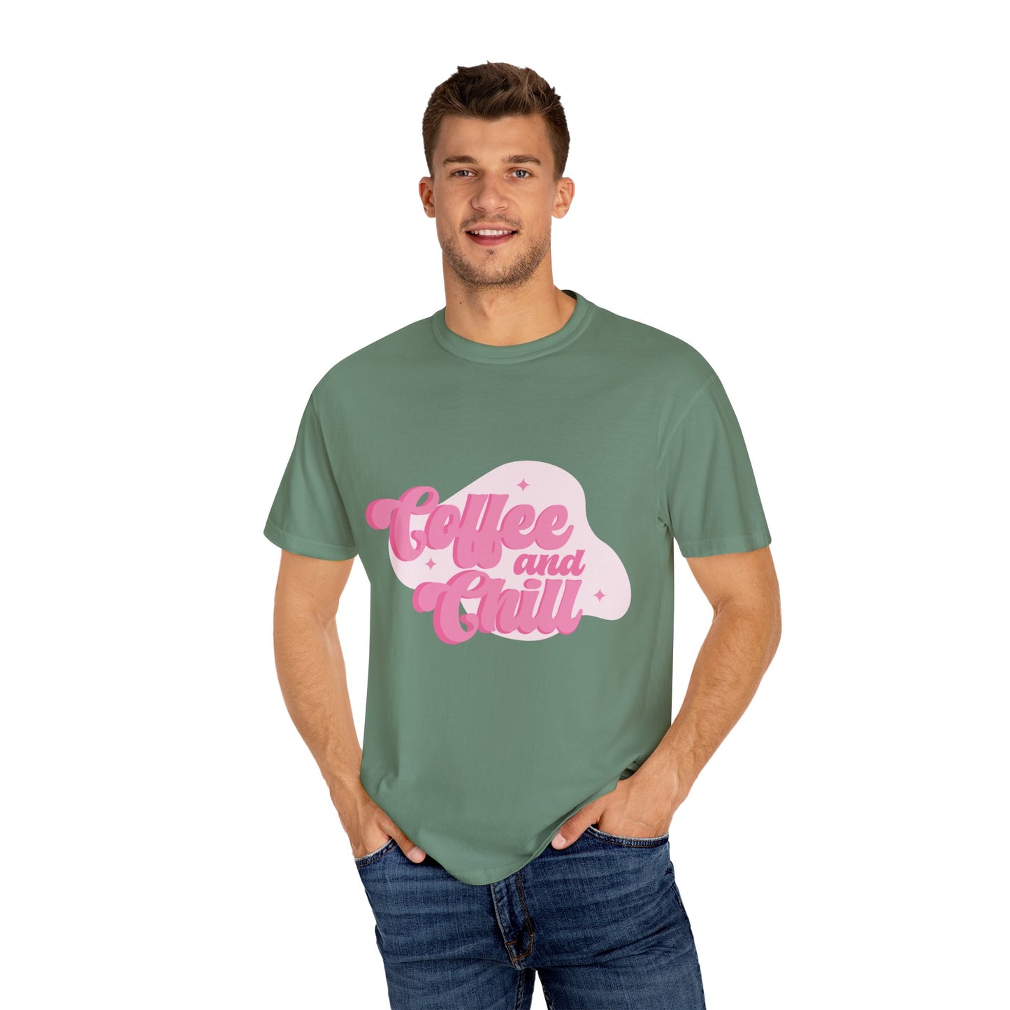 Coffee And Chill Comfort Colors Shirt, Unisex Garment-Dyed T-shirt, Gift For Coffee Lovers.