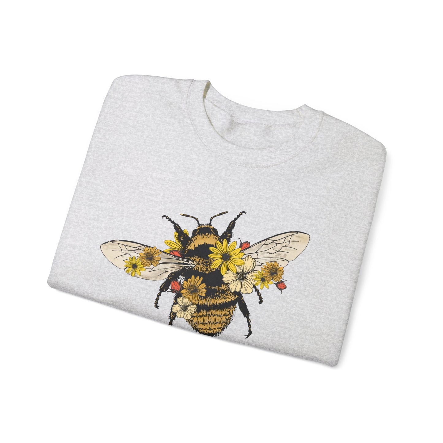 Be Happy Sweatshirt Bee Graphic Pullover Sweater | Motivational Gifts For Teachers | Floral