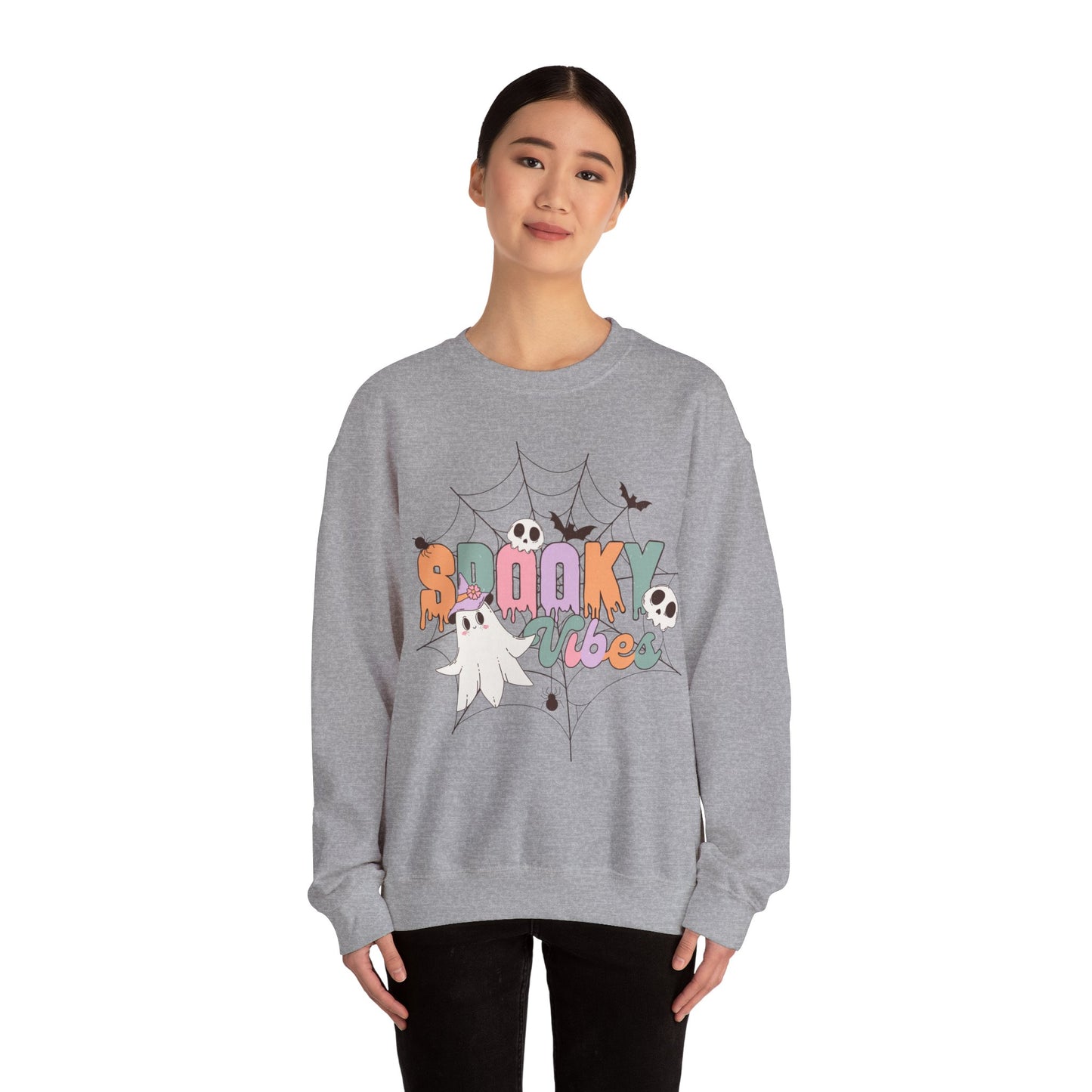 Fall Sweatshirt Halloween Graphic Pullover Sweater | Autumn Gifts For Mom Pastel Gift For Her | Spooky Vibes