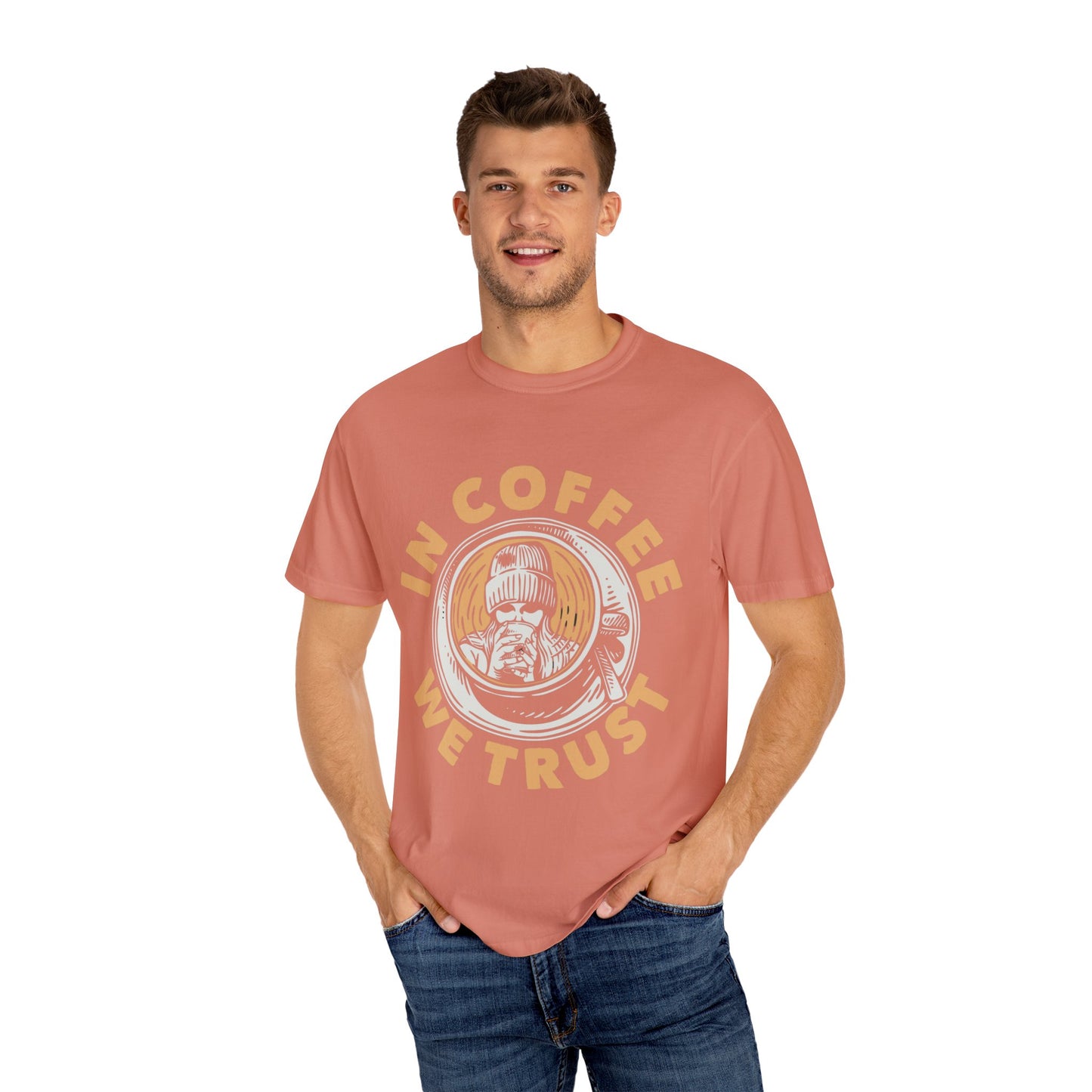In Coffee We Trust Comfort Colors Shirt, Unisex Garment-Dyed T-shirt,Gift For Coffee Lovers.