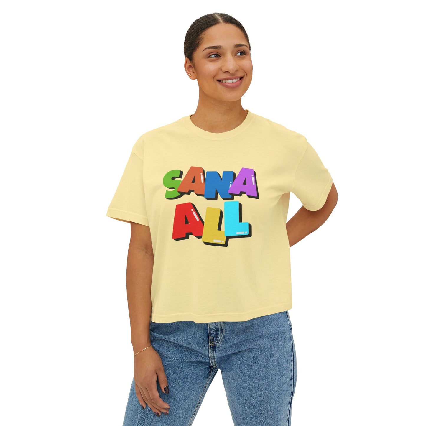 Sana All Graphic Tee, Boxy Croptop, Pinoy Shirt, Casual Crop Top, Filipino Gift for Her,, Comfort Colors Tshirt, Cebuana