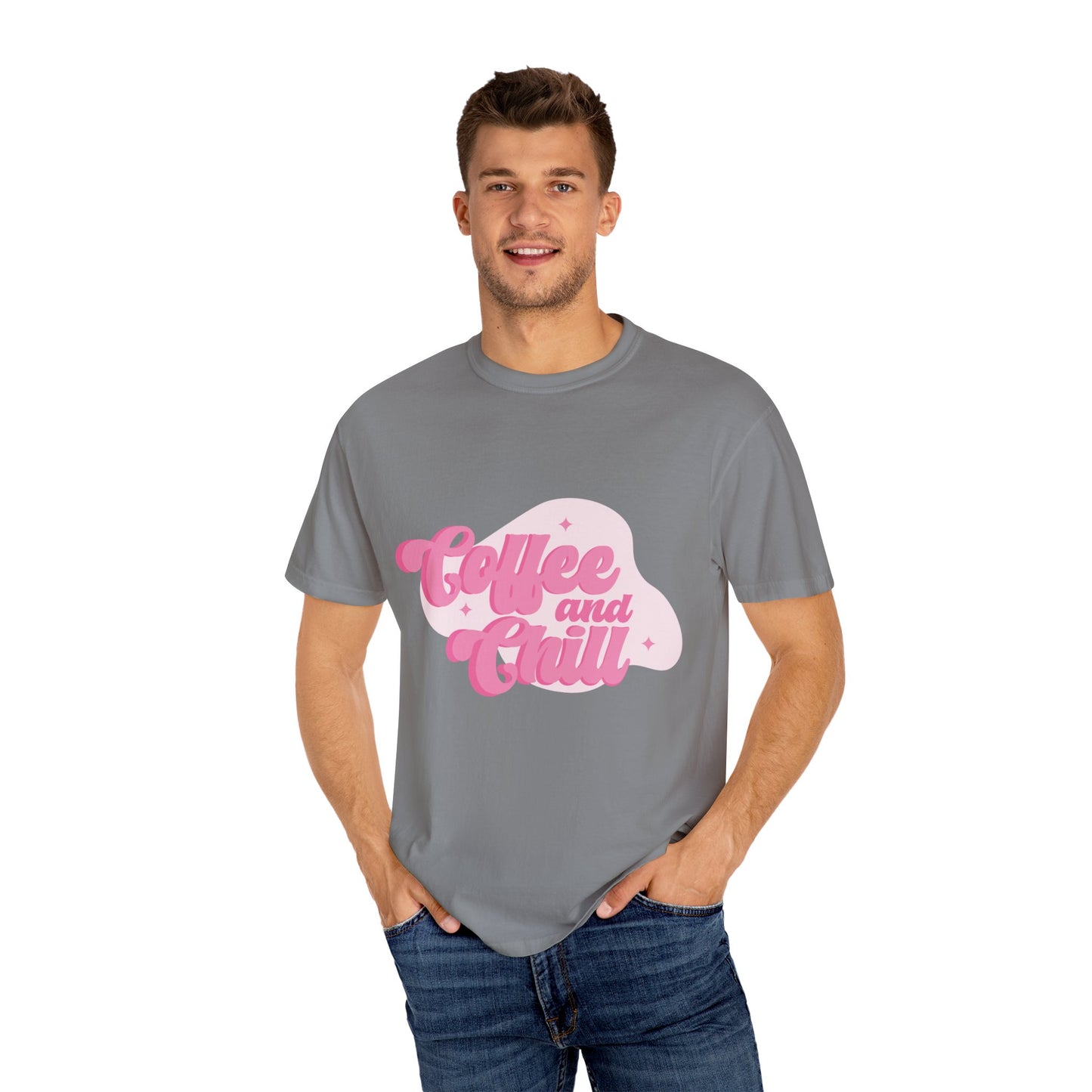 Coffee And Chill Comfort Colors Shirt, Unisex Garment-Dyed T-shirt, Gift For Coffee Lovers.