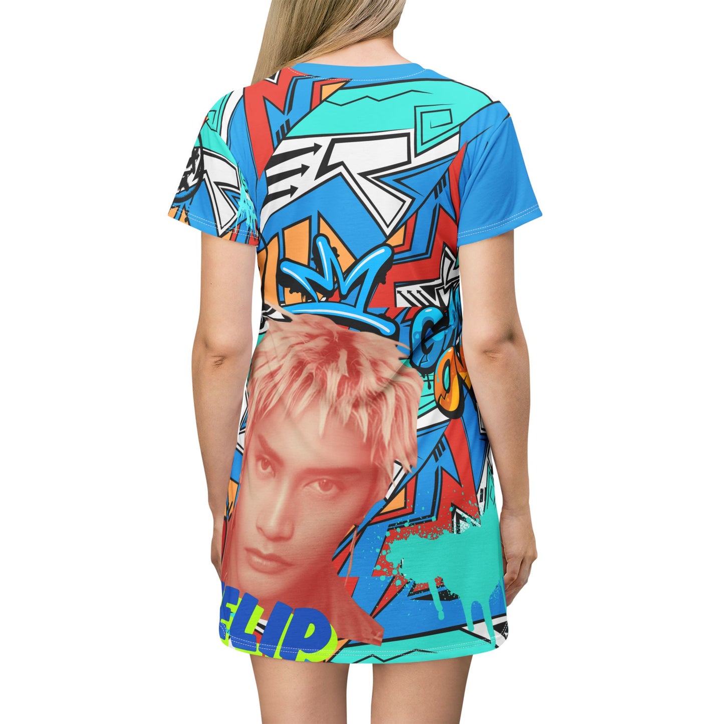 P-pop Sb19 Felip T Shirt Dress, Pinoy T-Shirt Short Dress Casual Summer Outfits Filipino Gift For Fangirl