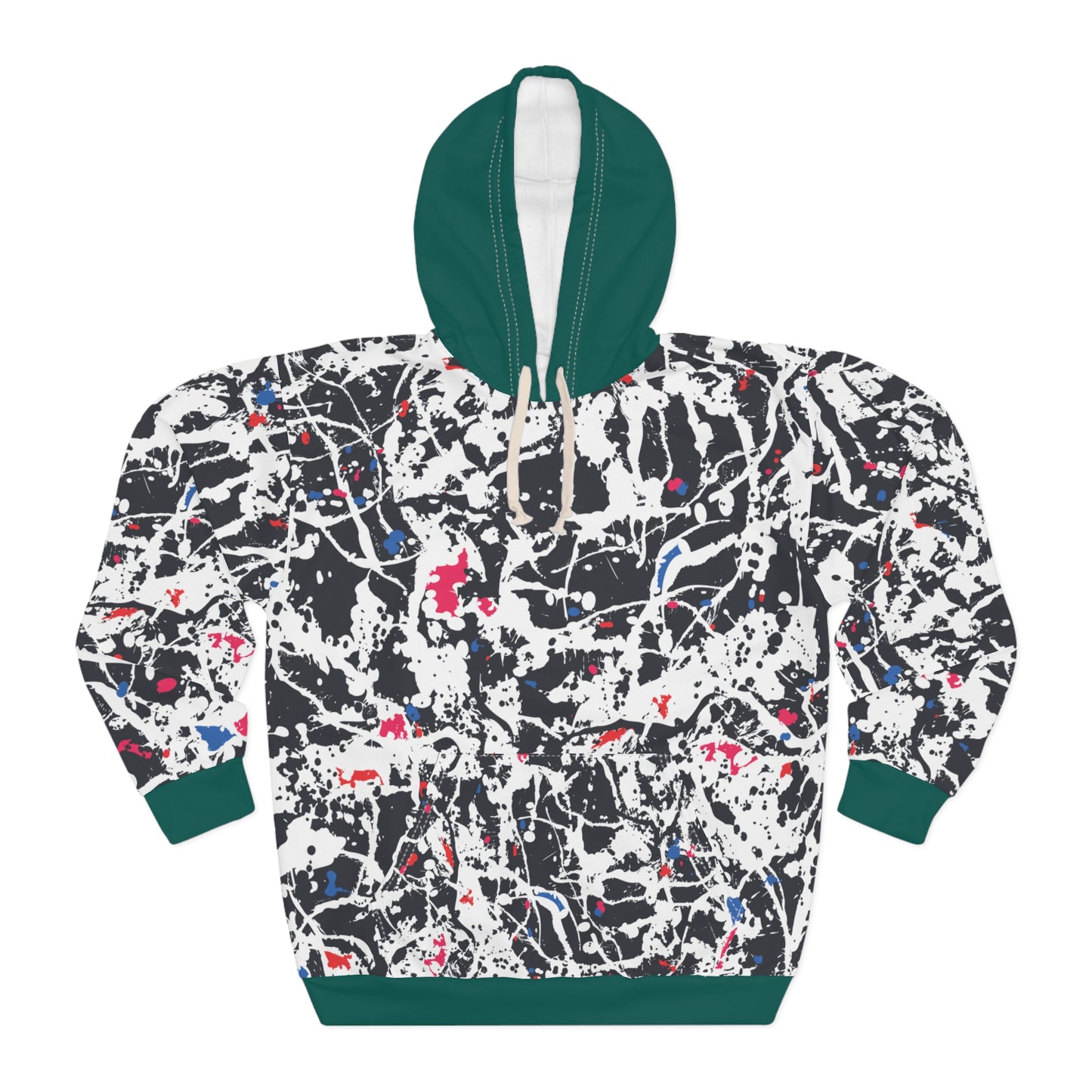 Elephant Hoodie, Unisex Pullover Hoodie, Abstract Pattern All Over Print Hoodie, Aesthetic Gift For Him,Hooded Sweatshirt Gift For Teens
