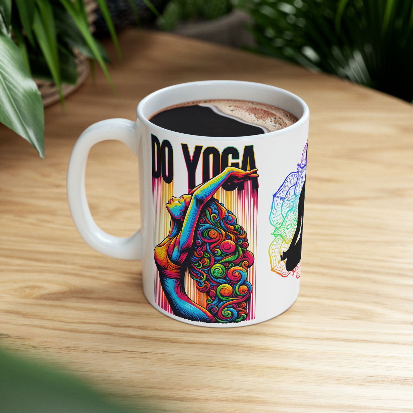 Yoga Coffee Mug, Namaste Ceramic Mug 11oz, Meditation Gifts For Her, Chakra Gift For Mom