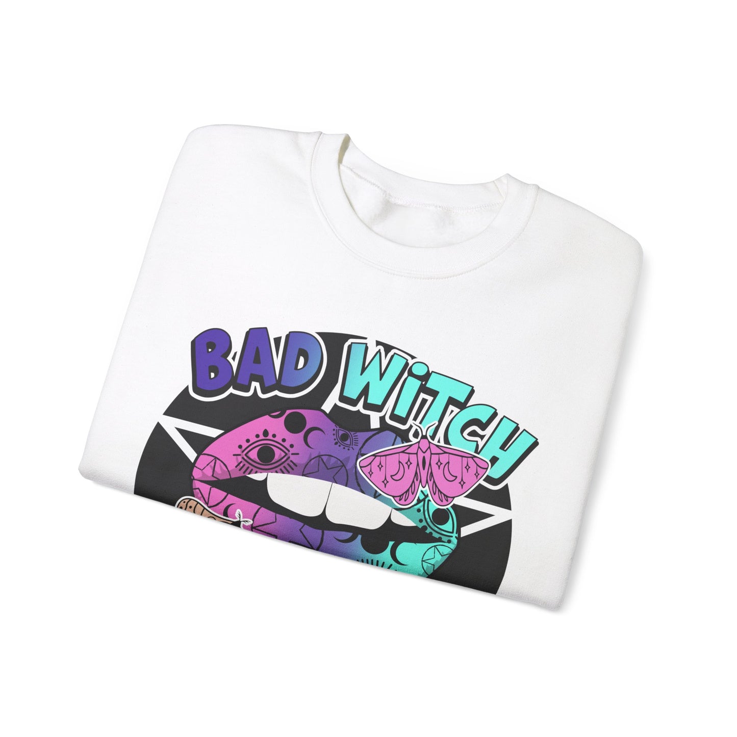 Bad Witch Vibes Sweatshirt Halloween Graphic Pullover Sweater | Witchy Gifts For Mom