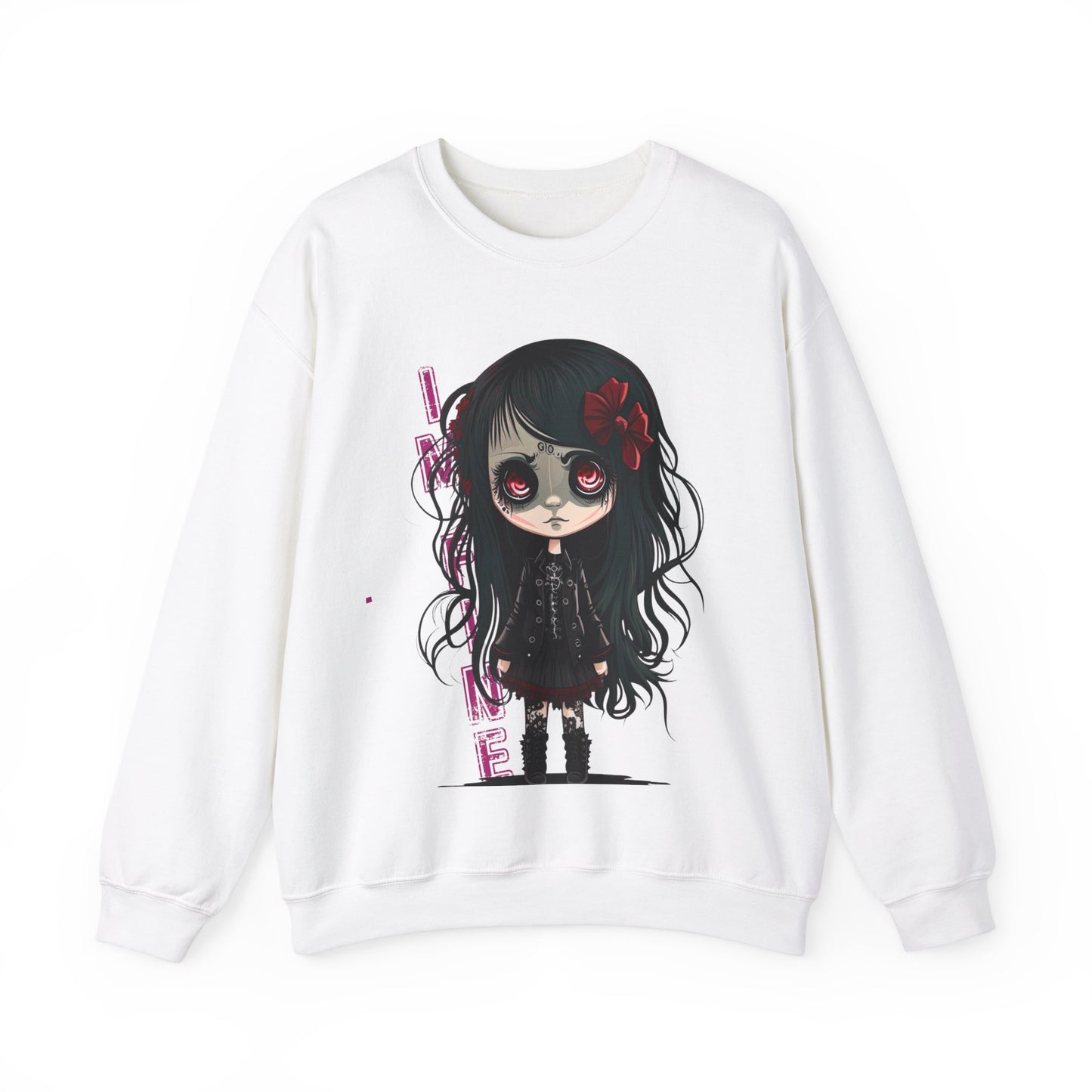 Goth Sweatshirt Emo Graphic Pullover Sweater | Cute Gifts For Teens Halloween Outfit | Im Fine
