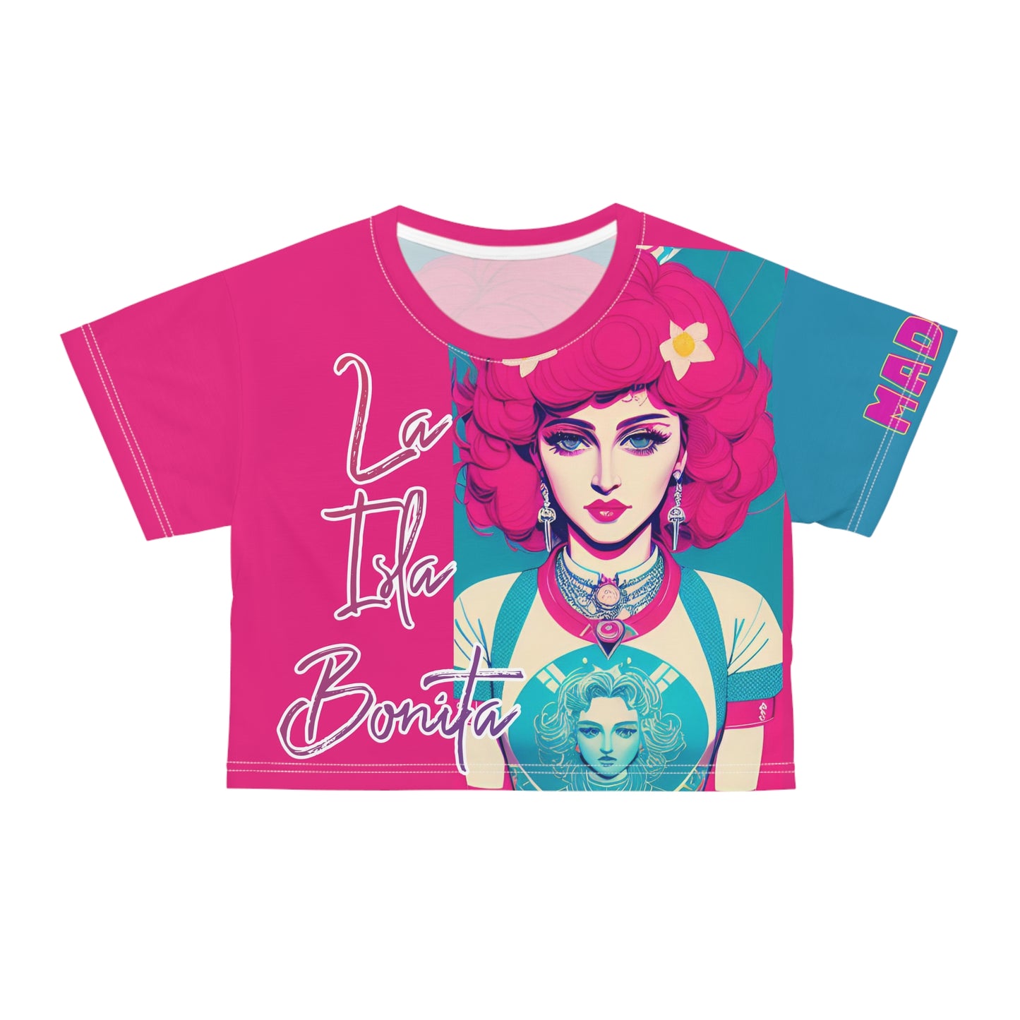 Madonna T-shirt Cute Crop Tops | Pop Art Cropped Graphic Tee | Music T Shirt Women Trendy Gift For Her | Teen Tshirt Designs Travel T-Shirt