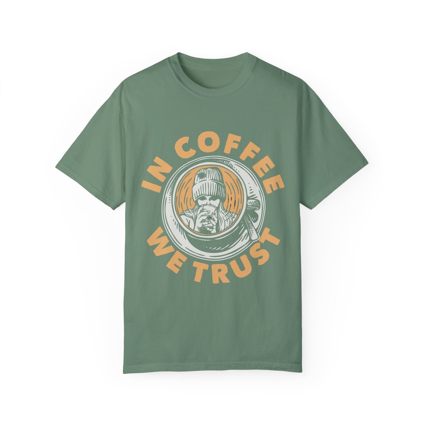 In Coffee We Trust Comfort Colors Shirt, Unisex Garment-Dyed T-shirt,Gift For Coffee Lovers.