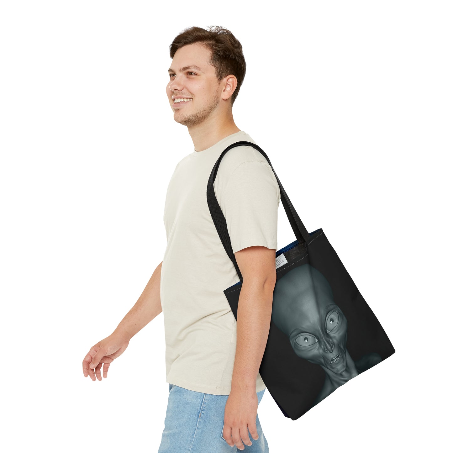 Alien Tote Bag, Out Of This World Tote Bag For Women,Canvas Tote Bag,Reusable Grocery Bag,Library Book Bag For School,Gift For UFO Lovers