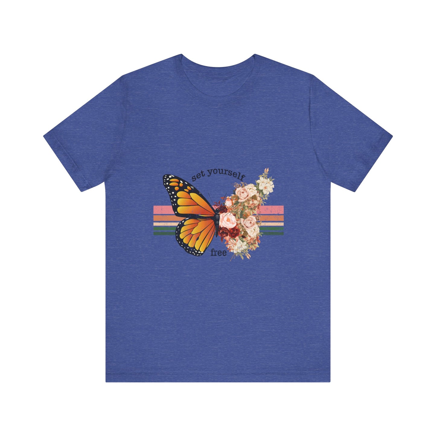 Retro T-Shirt, Butterfly Graphic Tee for Teens, Unisex Tshirt Aesthetic Gifts For Her, Vintage Mantra Shirr Design