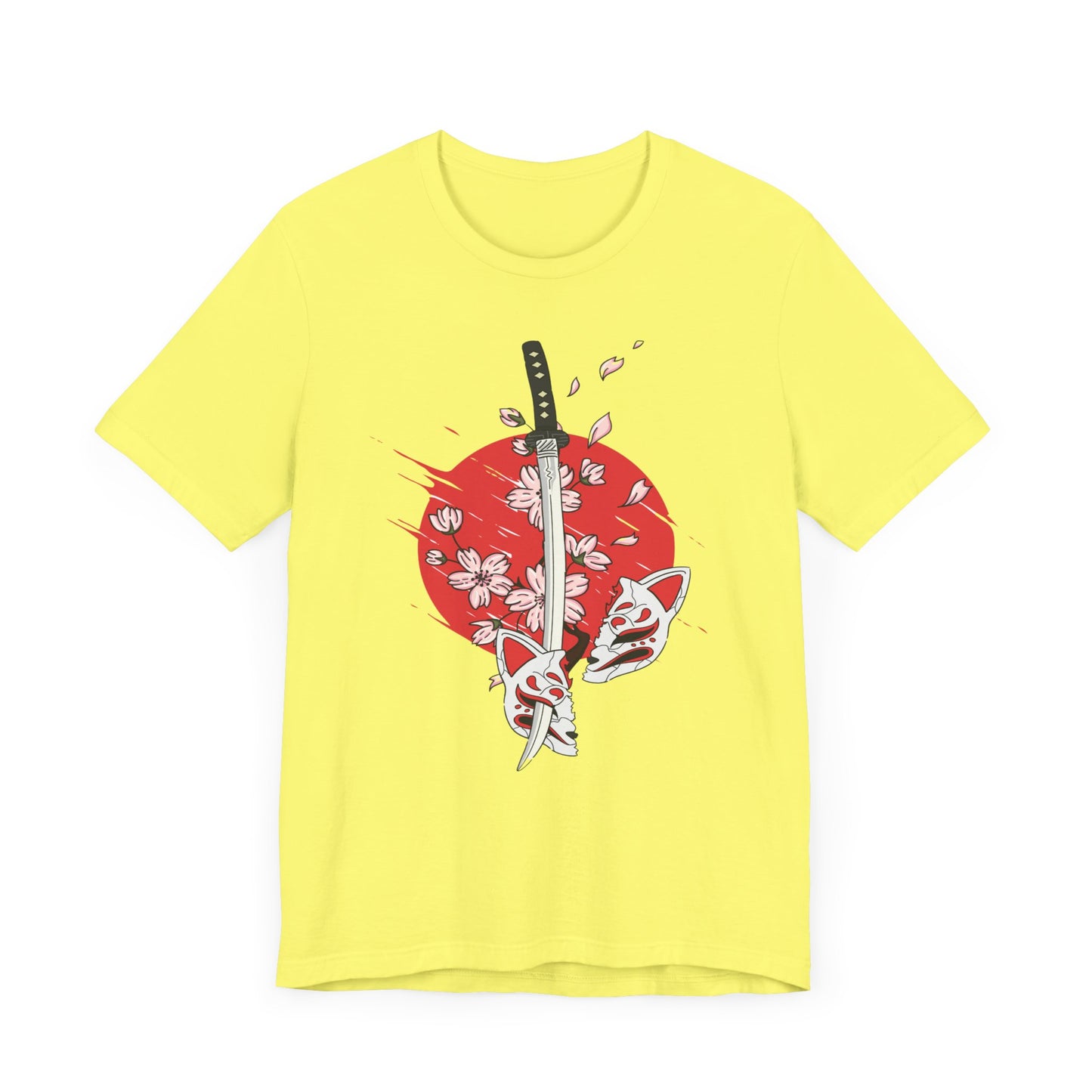 Japanese T-Shirt, Japan Art Unisex Graphic Tee, Samurai Sakura