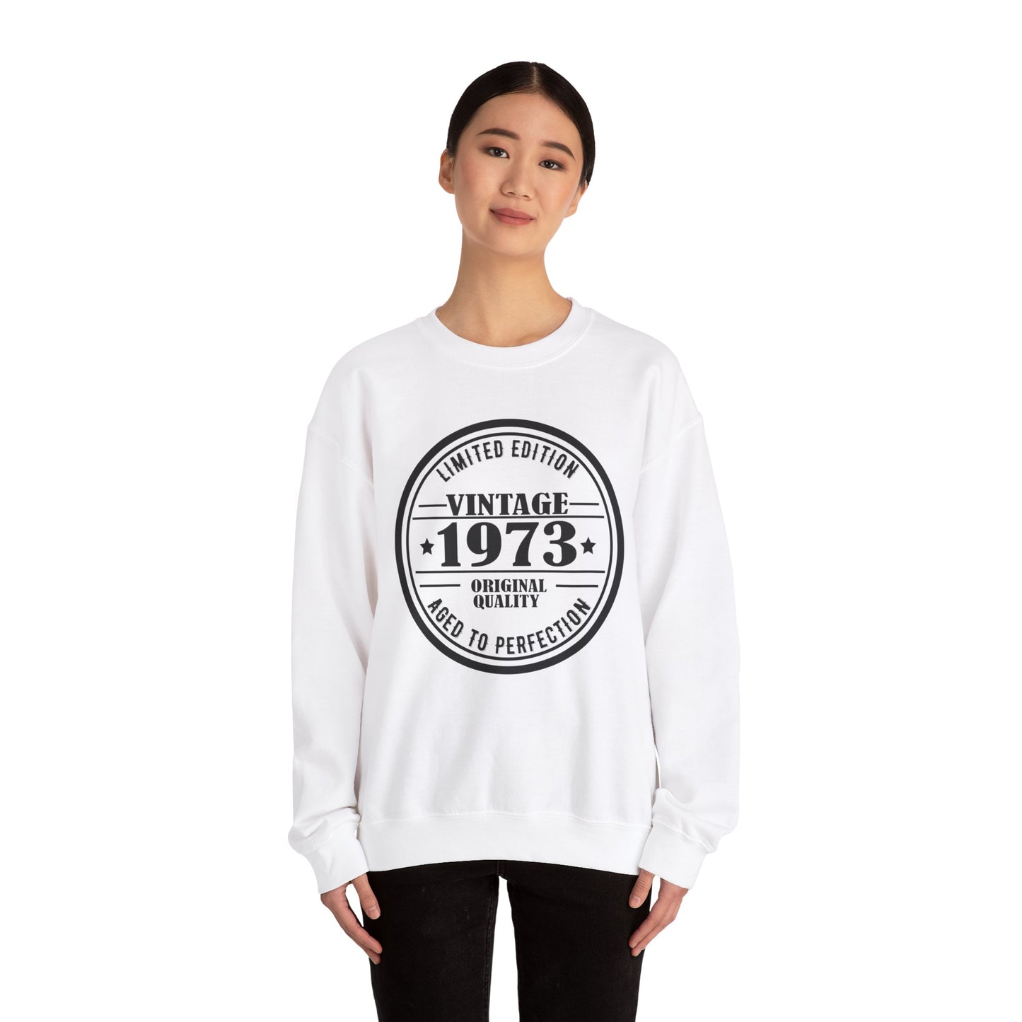 1973 Sweatshirt Vintage Graphic Pullover Sweater Birthday Gifts For Dad | Aged To Perfection