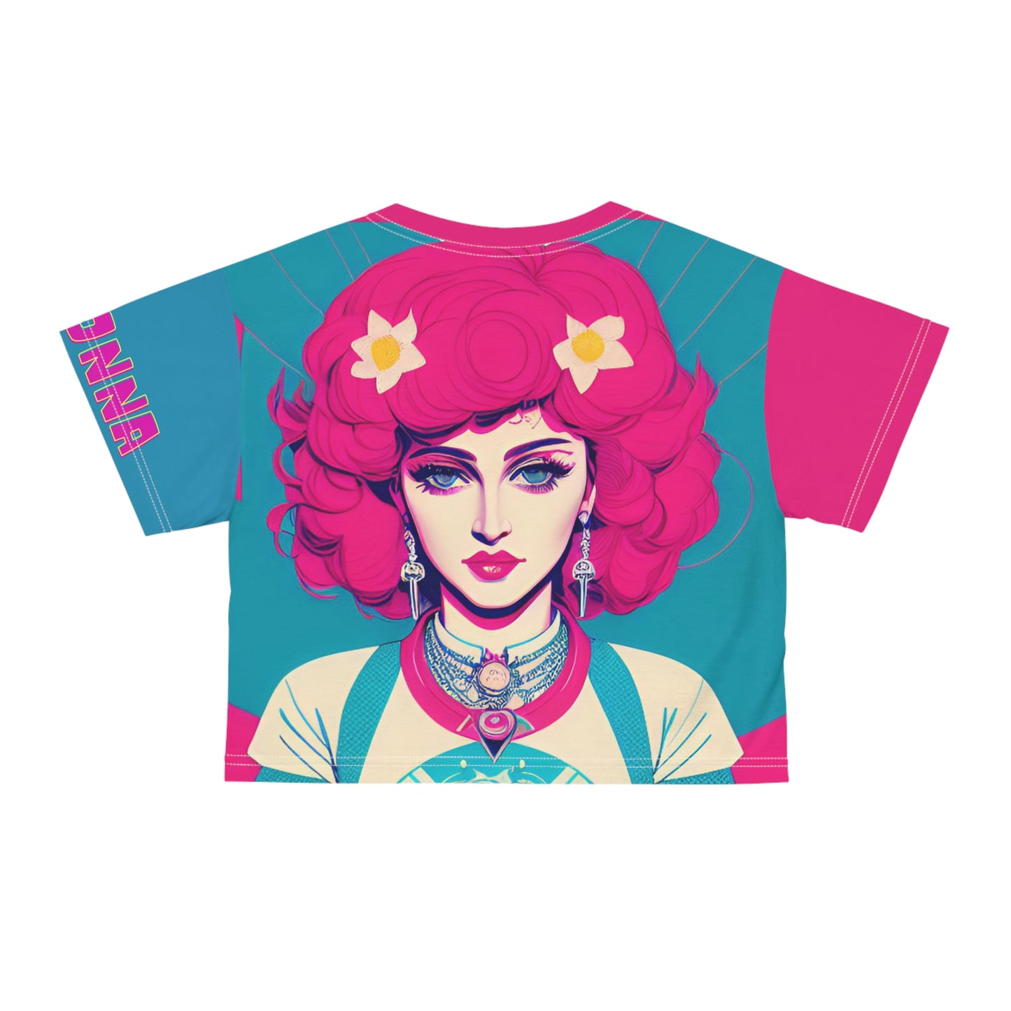 Madonna T-shirt Cute Crop Tops | Pop Art Cropped Graphic Tee | Music T Shirt Women Trendy Gift For Her | Teen Tshirt Designs Travel T-Shirt