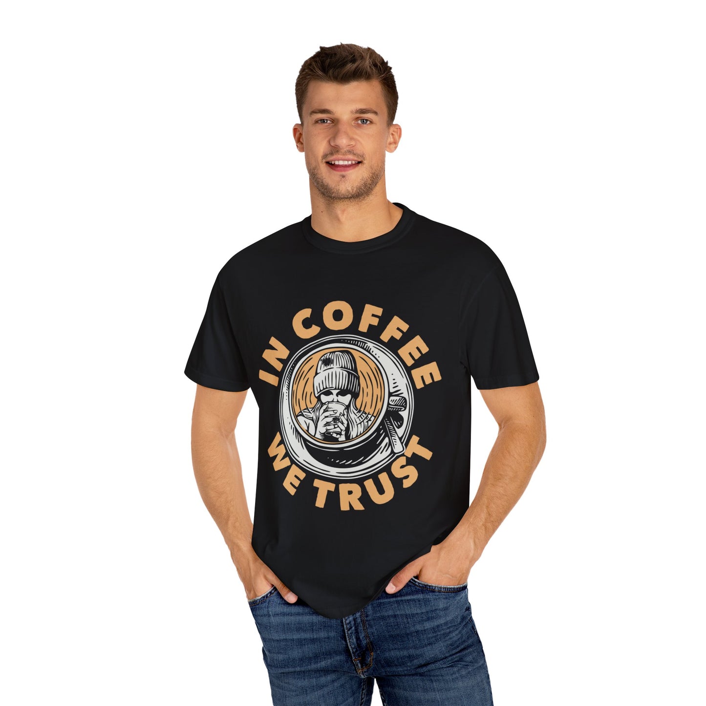 In Coffee We Trust Comfort Colors Shirt, Unisex Garment-Dyed T-shirt,Gift For Coffee Lovers.