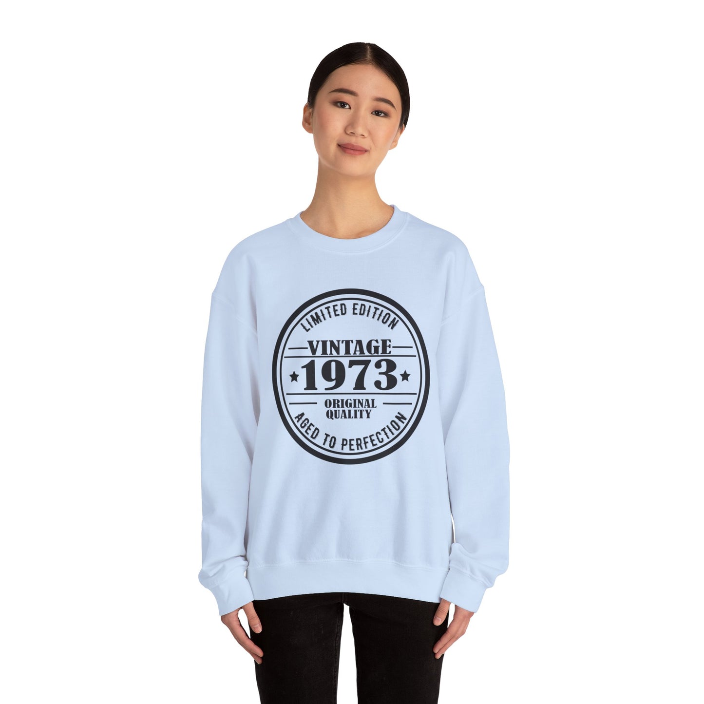 1973 Sweatshirt Vintage Graphic Pullover Sweater Birthday Gifts For Dad | Aged To Perfection
