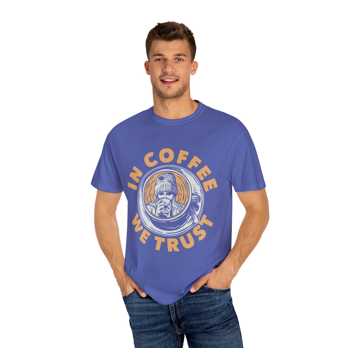 In Coffee We Trust Comfort Colors Shirt, Unisex Garment-Dyed T-shirt,Gift For Coffee Lovers.
