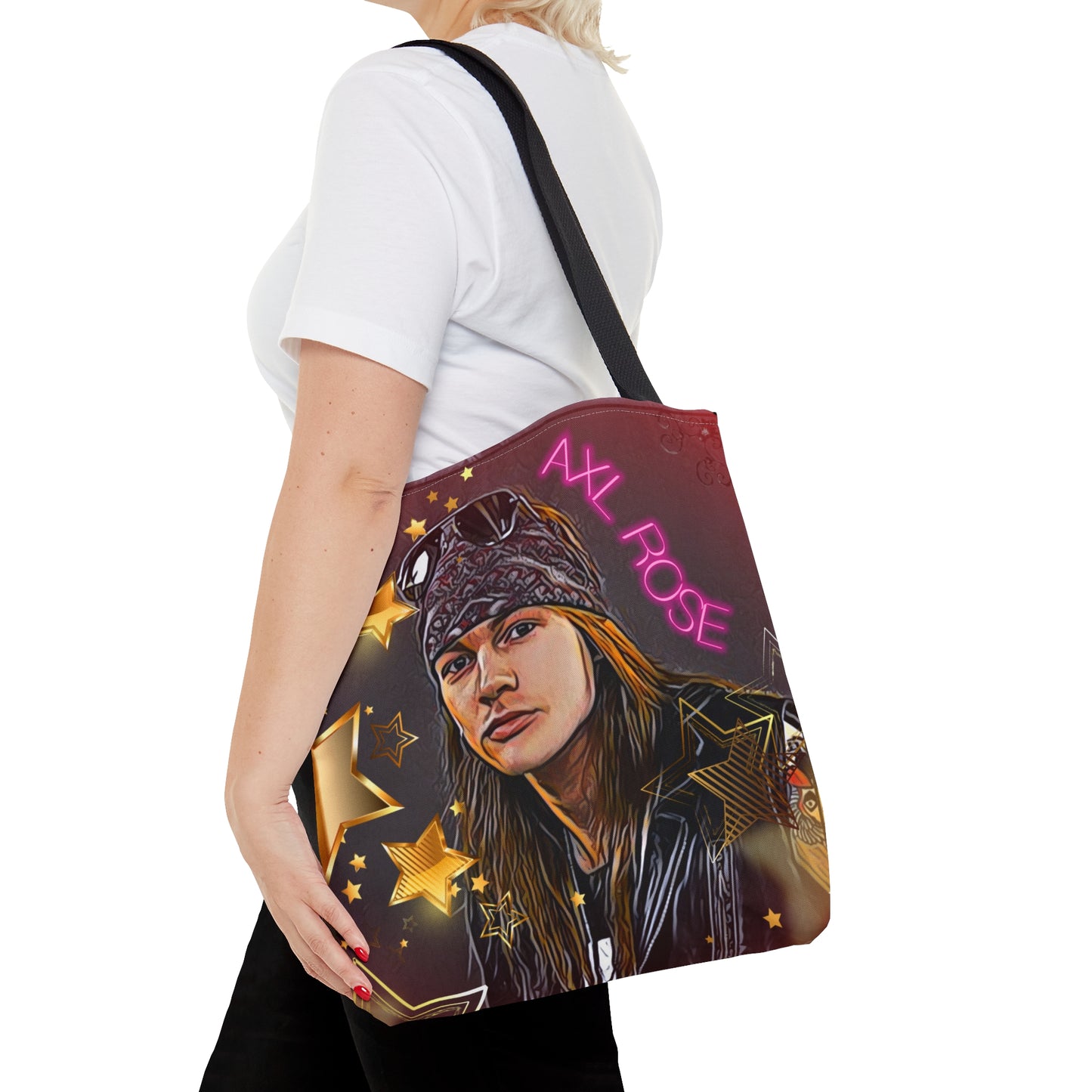 80s Rock Band MaroonTote Bag - Celestial Design For Women