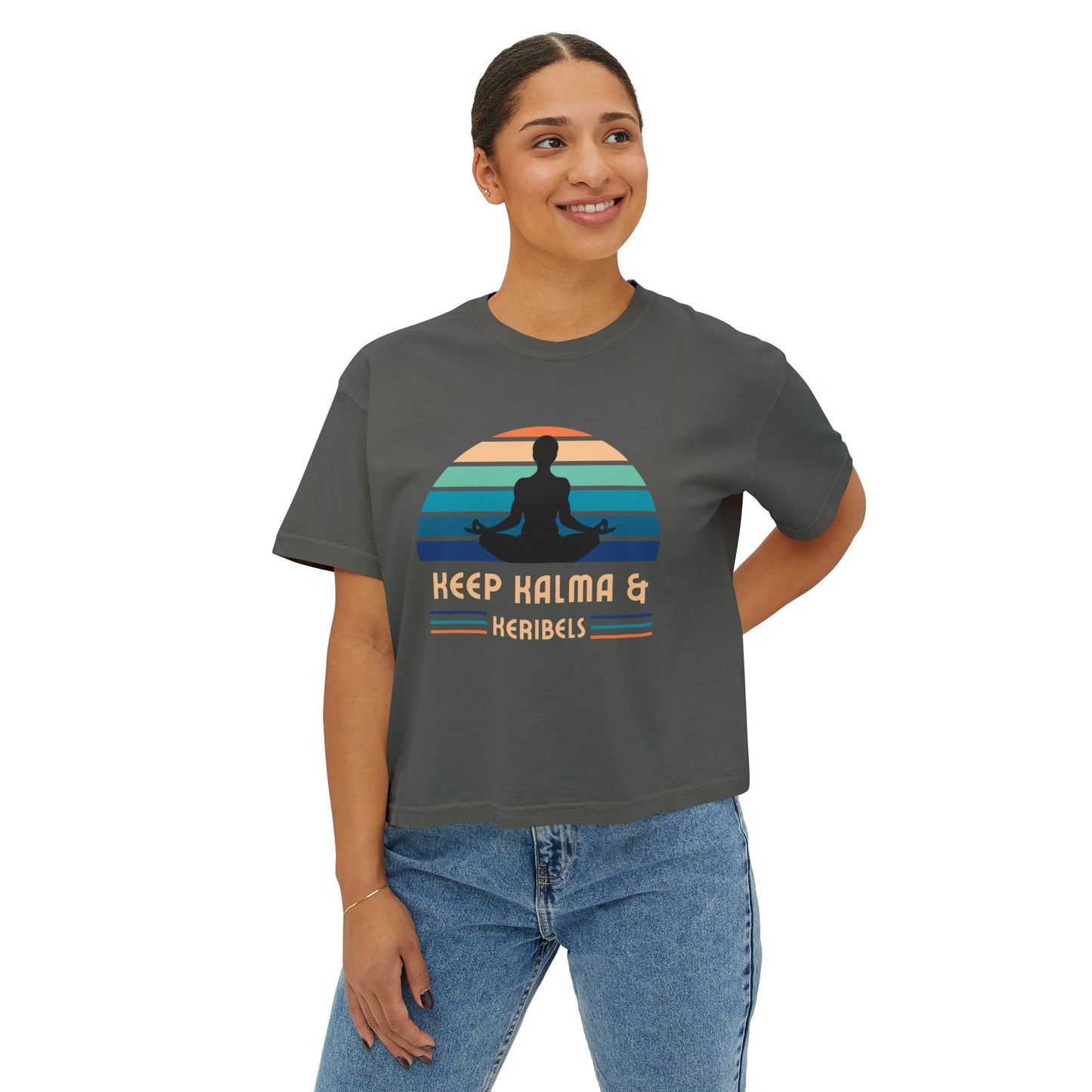 Kalma & Keribels Graphic Tee, Boxy Croptop, Pinoy Shirt, Casual Crop Top, Filipino Gift for Her,, Comfort Colors Tshirt