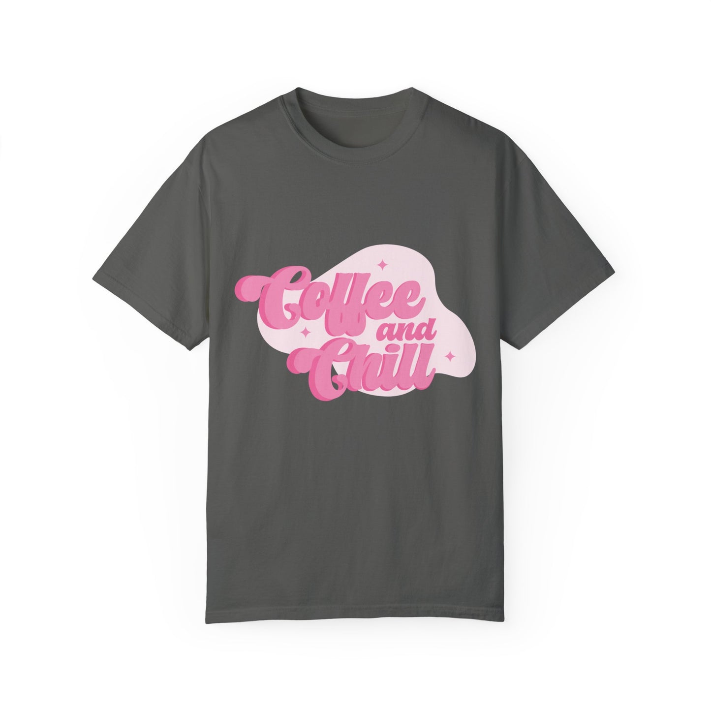 Coffee And Chill Comfort Colors Shirt, Unisex Garment-Dyed T-shirt, Gift For Coffee Lovers.