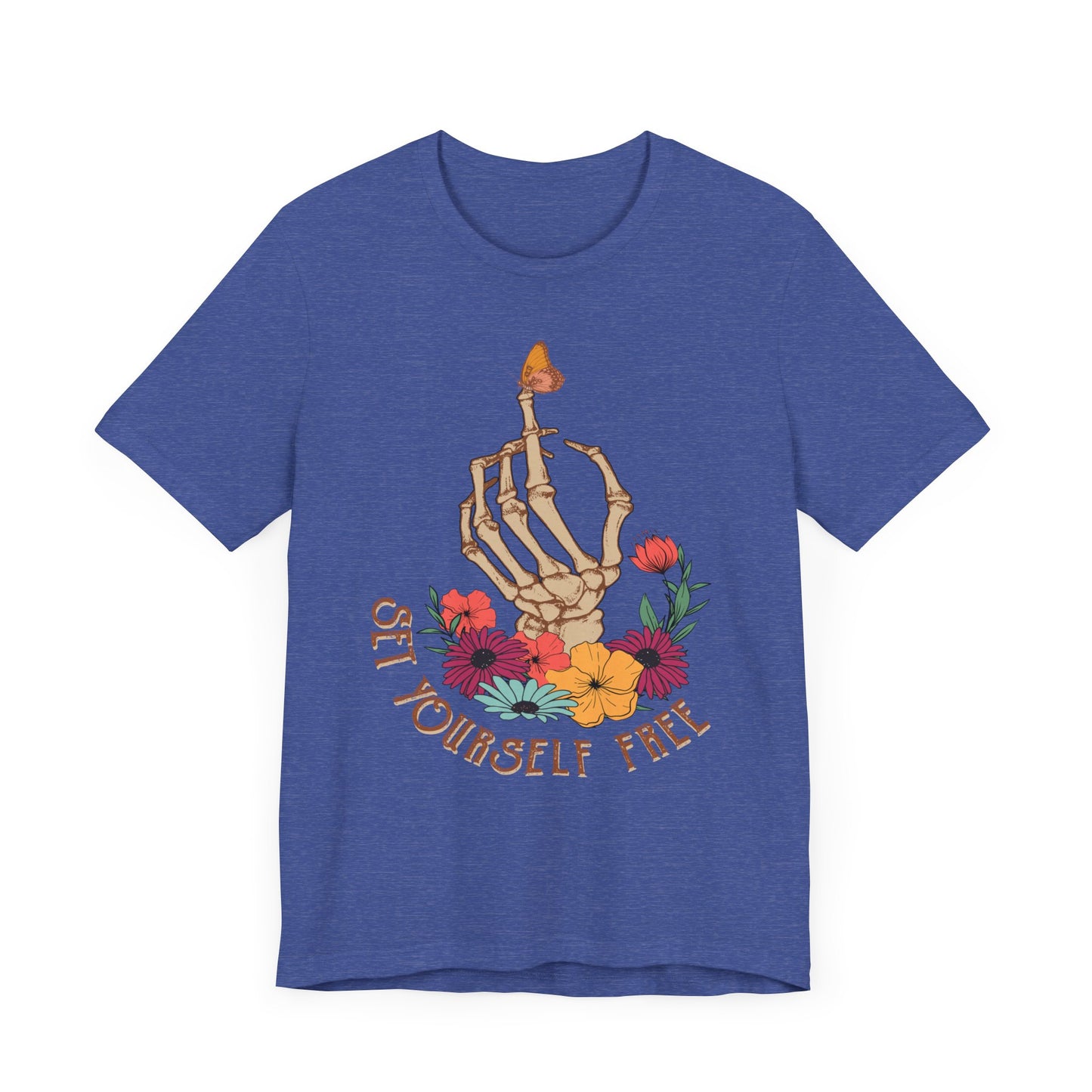 Retro T-Shirt, Skeleton Graphic Tee for Teens, Unisex Tshirt Aesthetic Gifts For Her, Motivational Quote Mantra Shirt Design
