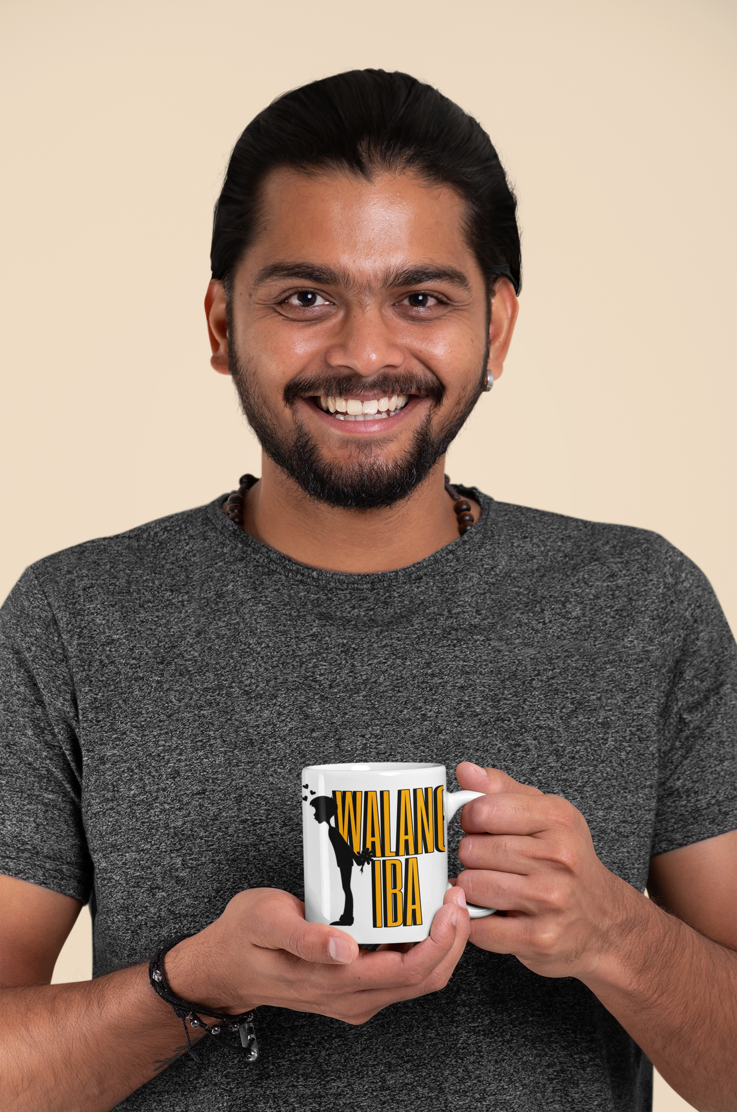 Couple Ceramic Mug 11oz With Handle Pack of 2, With Matching 2 Coffee Cooasters, Filipino Gift For Partners, His & Hers Handcrafted Pinoy Drinkware, Romantic Tagalog - Mahal Kita