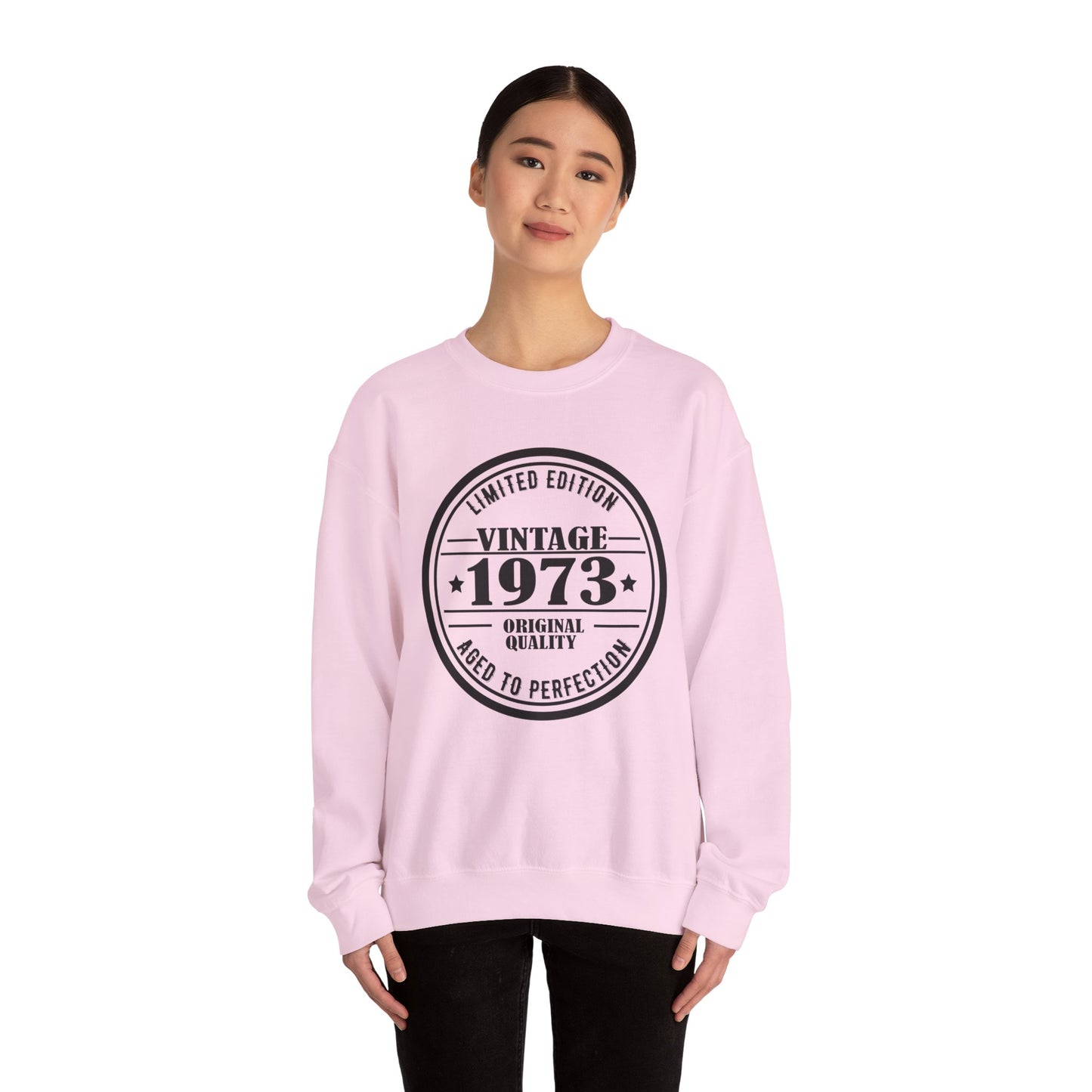 1973 Sweatshirt Vintage Graphic Pullover Sweater Birthday Gifts For Dad | Aged To Perfection
