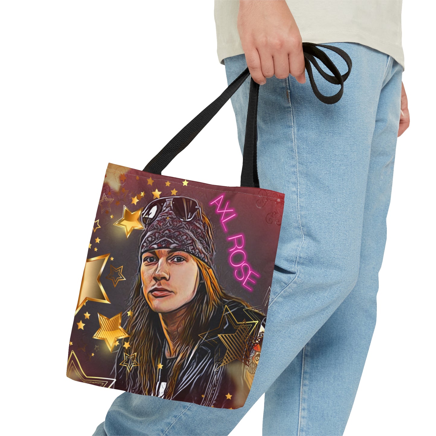 80s Rock Band MaroonTote Bag - Celestial Design For Women