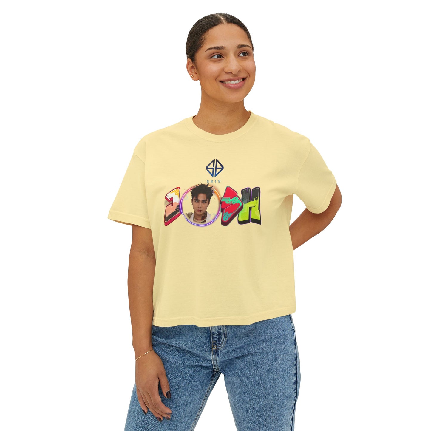 Sb19 Josh Graphic Tee, Boxy Croptop, Pinoy Pop Shirt, Casual Crop Top, Filipino Gift for Her,, Comfort Colors Tshirt