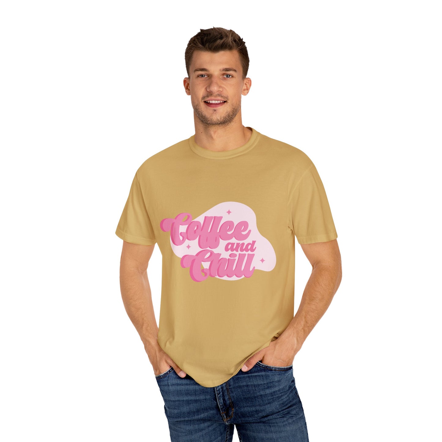 Coffee And Chill Comfort Colors Shirt, Unisex Garment-Dyed T-shirt, Gift For Coffee Lovers.