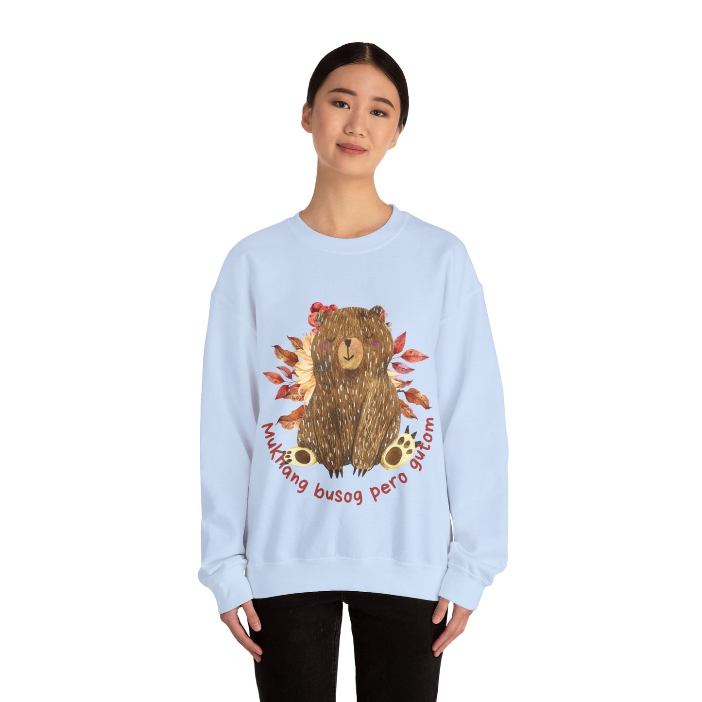 Filipino Sweatshirt Pinoy Pullover Sweater | Philippine Gifts For Bear Lovers | Tagalog - Mukhang Busog Pero Gutom