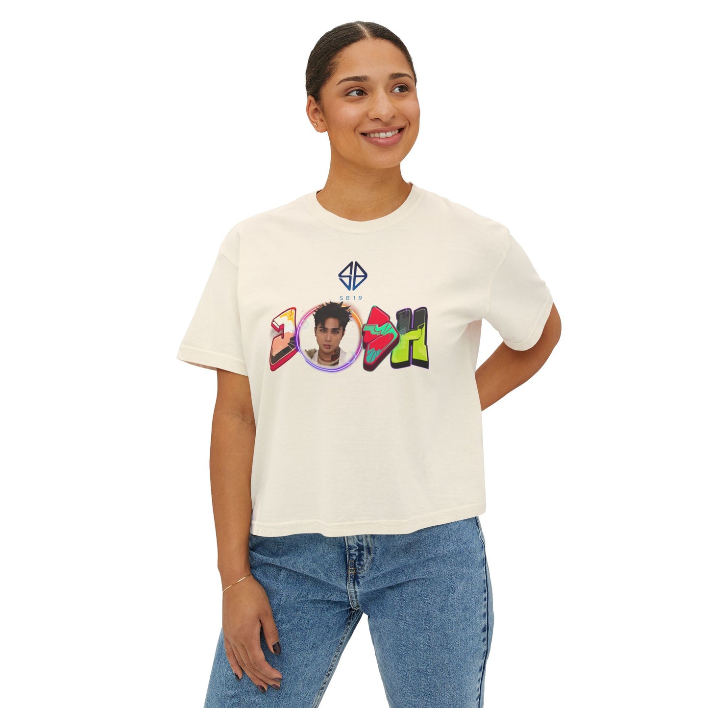Sb19 Josh Graphic Tee, Boxy Croptop, Pinoy Pop Shirt, Casual Crop Top, Filipino Gift for Her,, Comfort Colors Tshirt