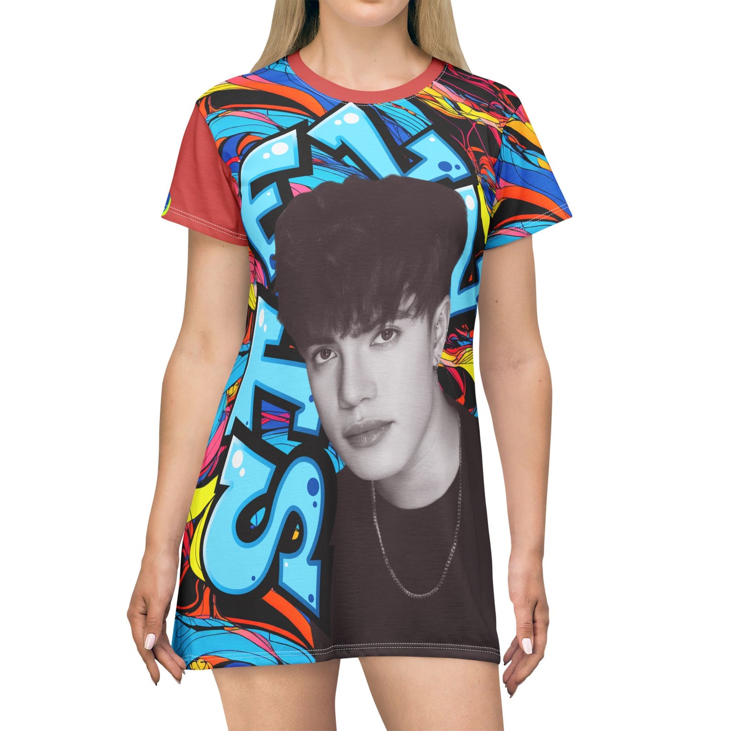 P-pop Sb19 Stell T Shirt Dress, Pinoy T-Shirt Short Dress Casual Summer Outfits Filipino Gift For Fangirl