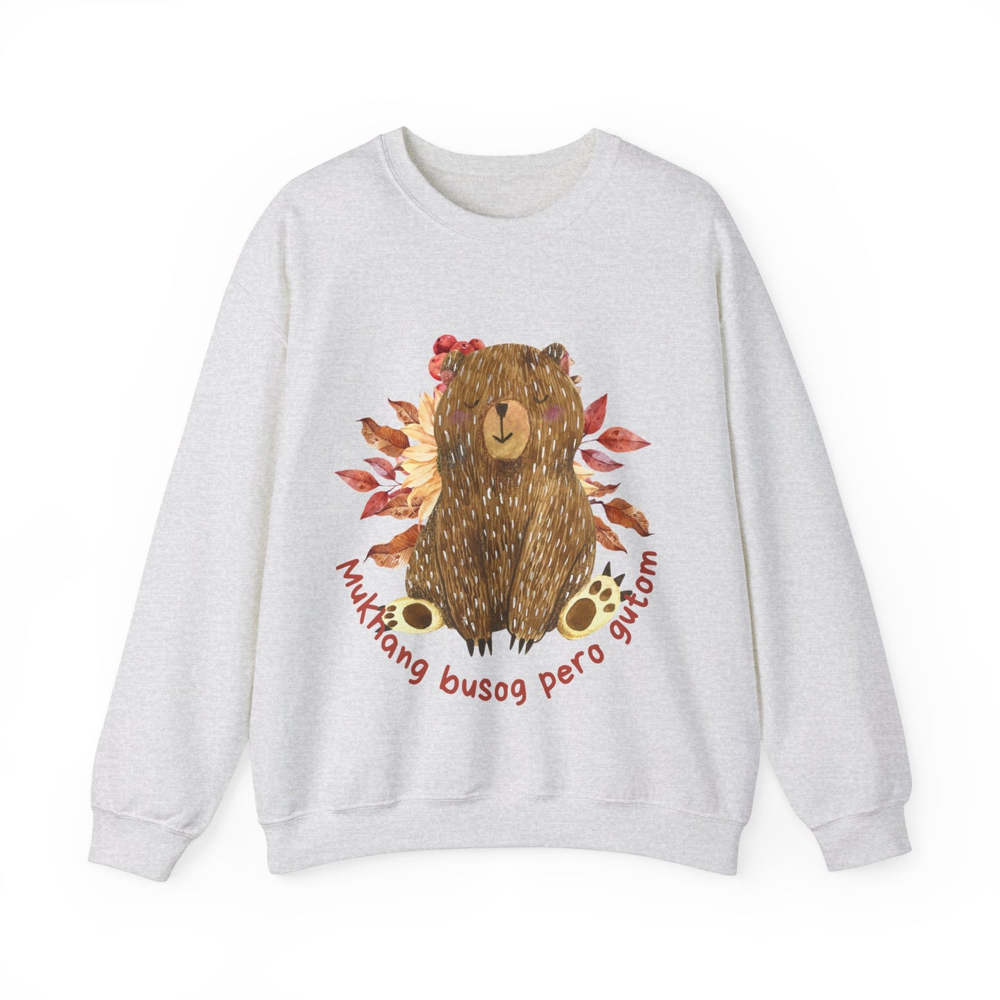 Filipino Sweatshirt Pinoy Pullover Sweater | Philippine Gifts For Bear Lovers | Tagalog - Mukhang Busog Pero Gutom