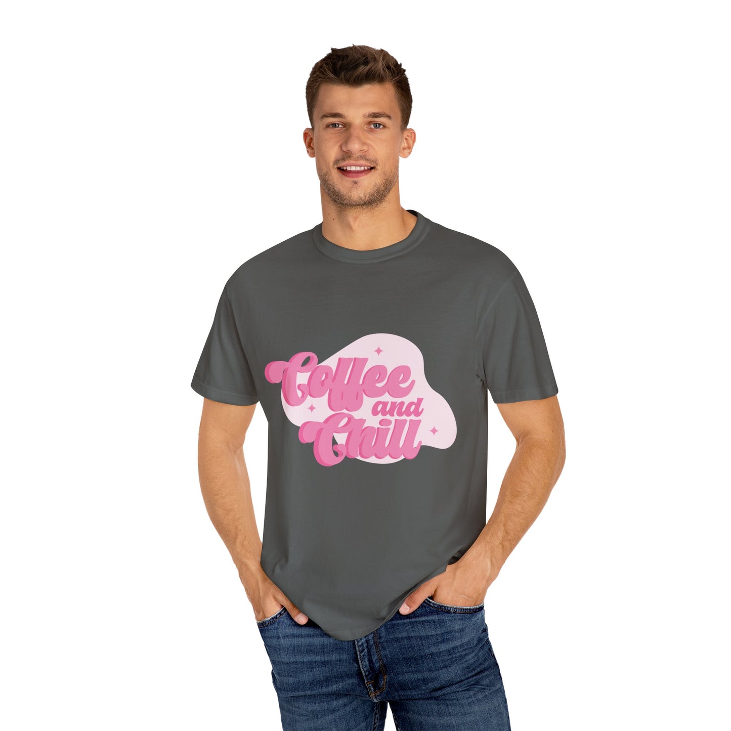 Coffee And Chill Comfort Colors Shirt, Unisex Garment-Dyed T-shirt, Gift For Coffee Lovers.
