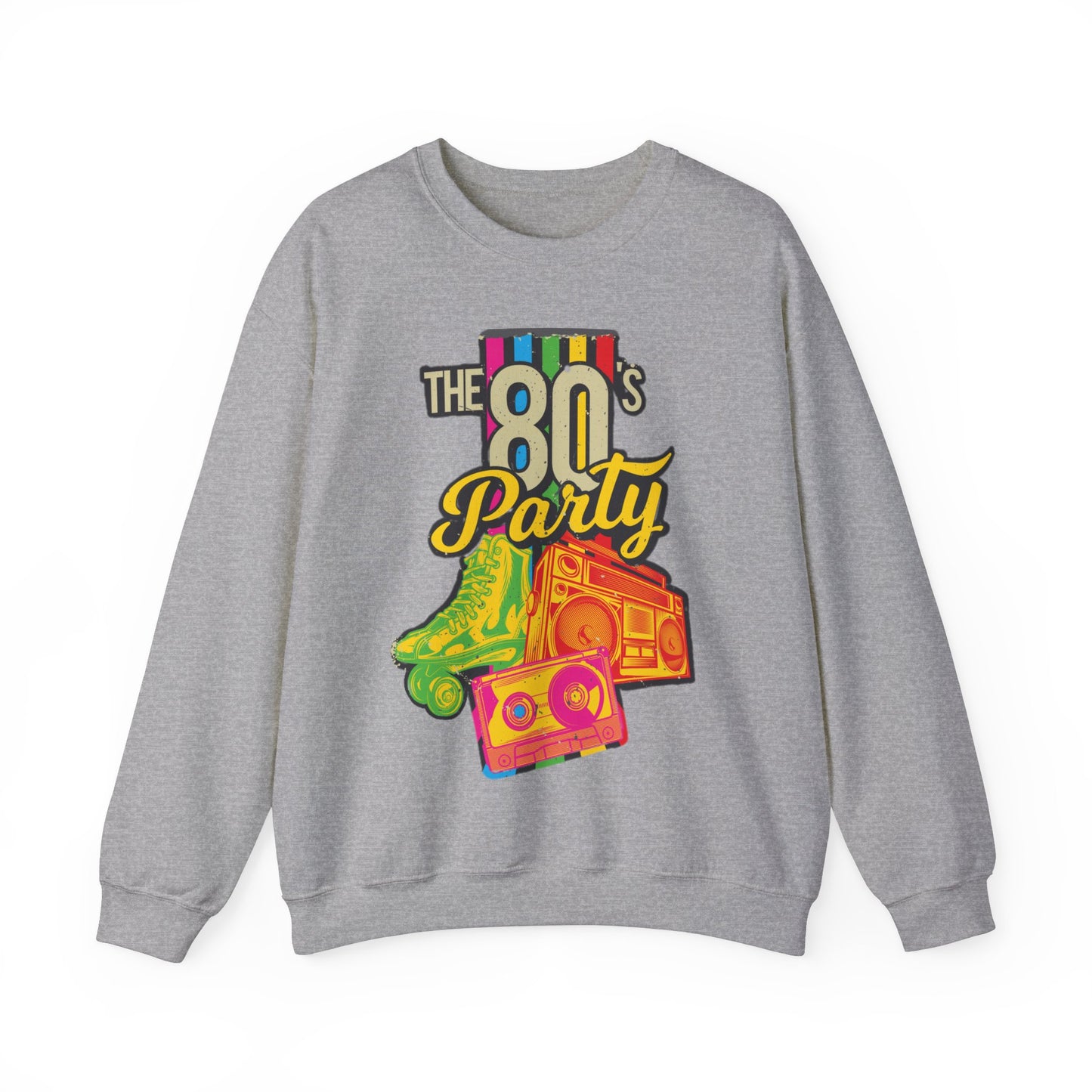 80s Sweatshirt Roller Blades Graphic Pullover Sweater Retro Gifts For Brothers Party Outfit