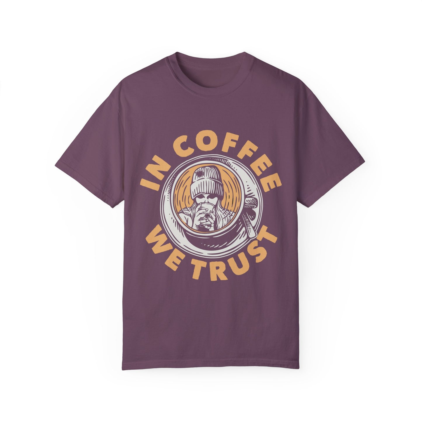 In Coffee We Trust Comfort Colors Shirt, Unisex Garment-Dyed T-shirt,Gift For Coffee Lovers.