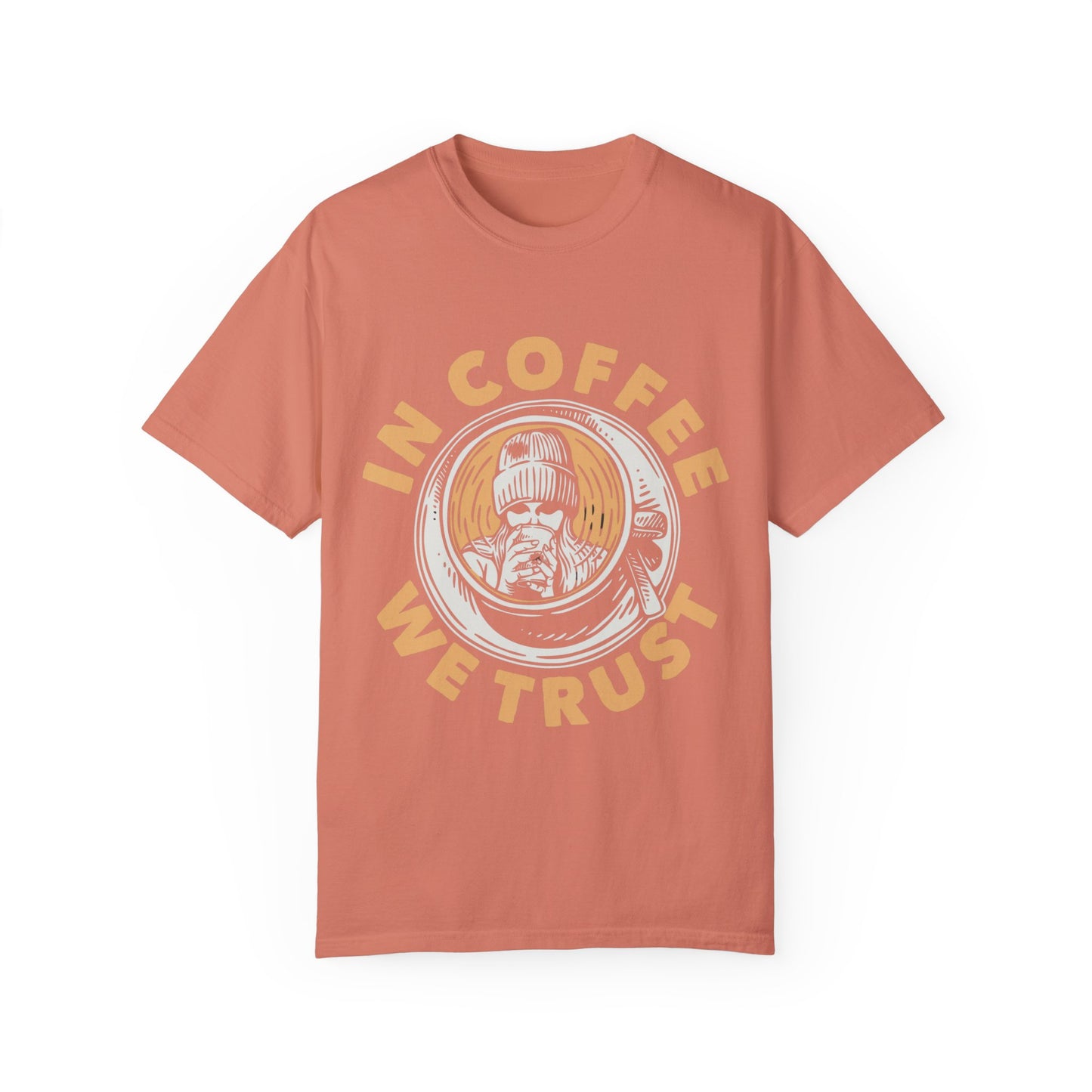 In Coffee We Trust Comfort Colors Shirt, Unisex Garment-Dyed T-shirt,Gift For Coffee Lovers.